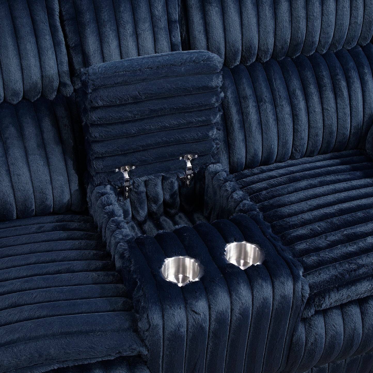 Homelegance Loveseat Reclining in Blue Fabric 9577BU-2