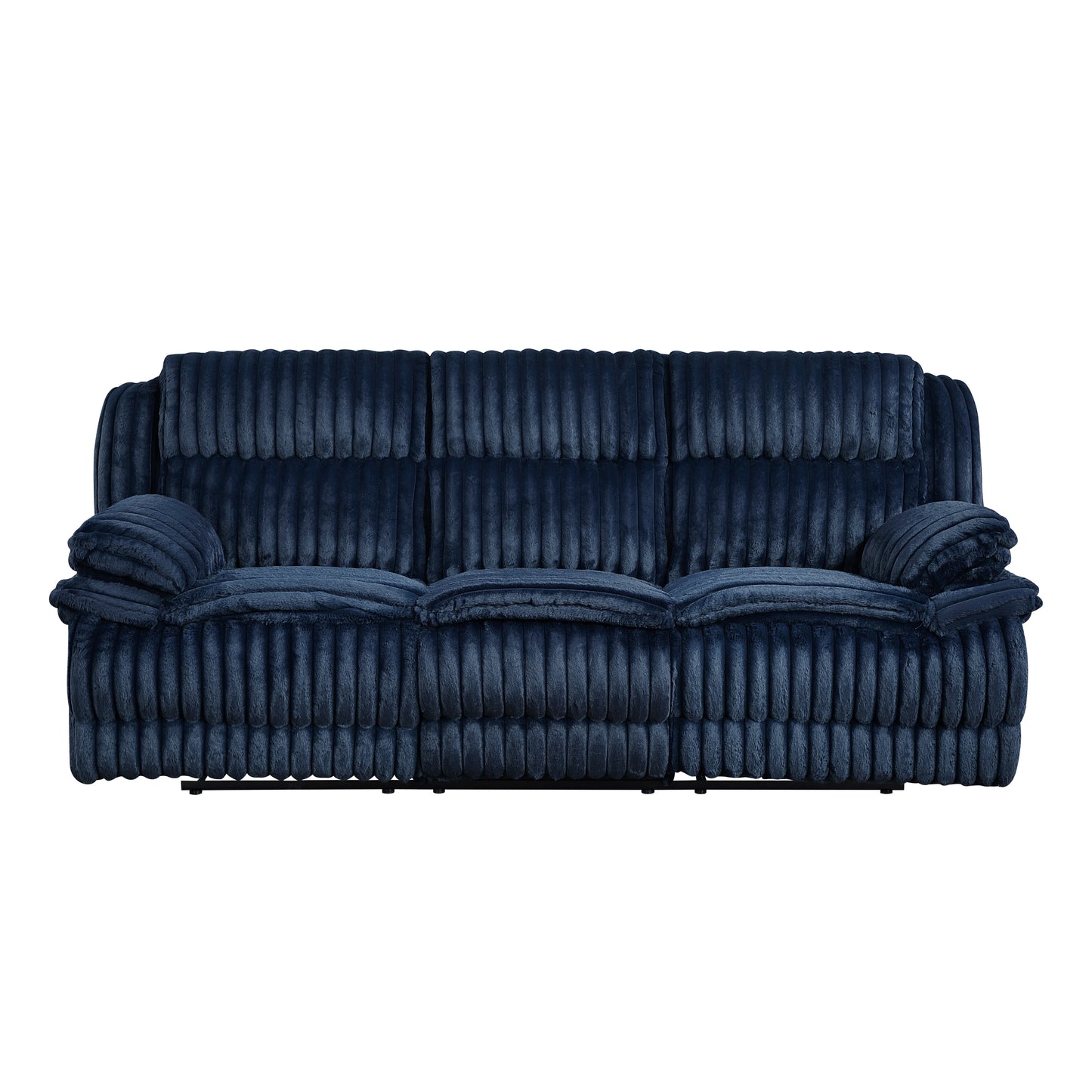 Homelegance Reclining Sofa in Blue Fabric 9577BU-3
