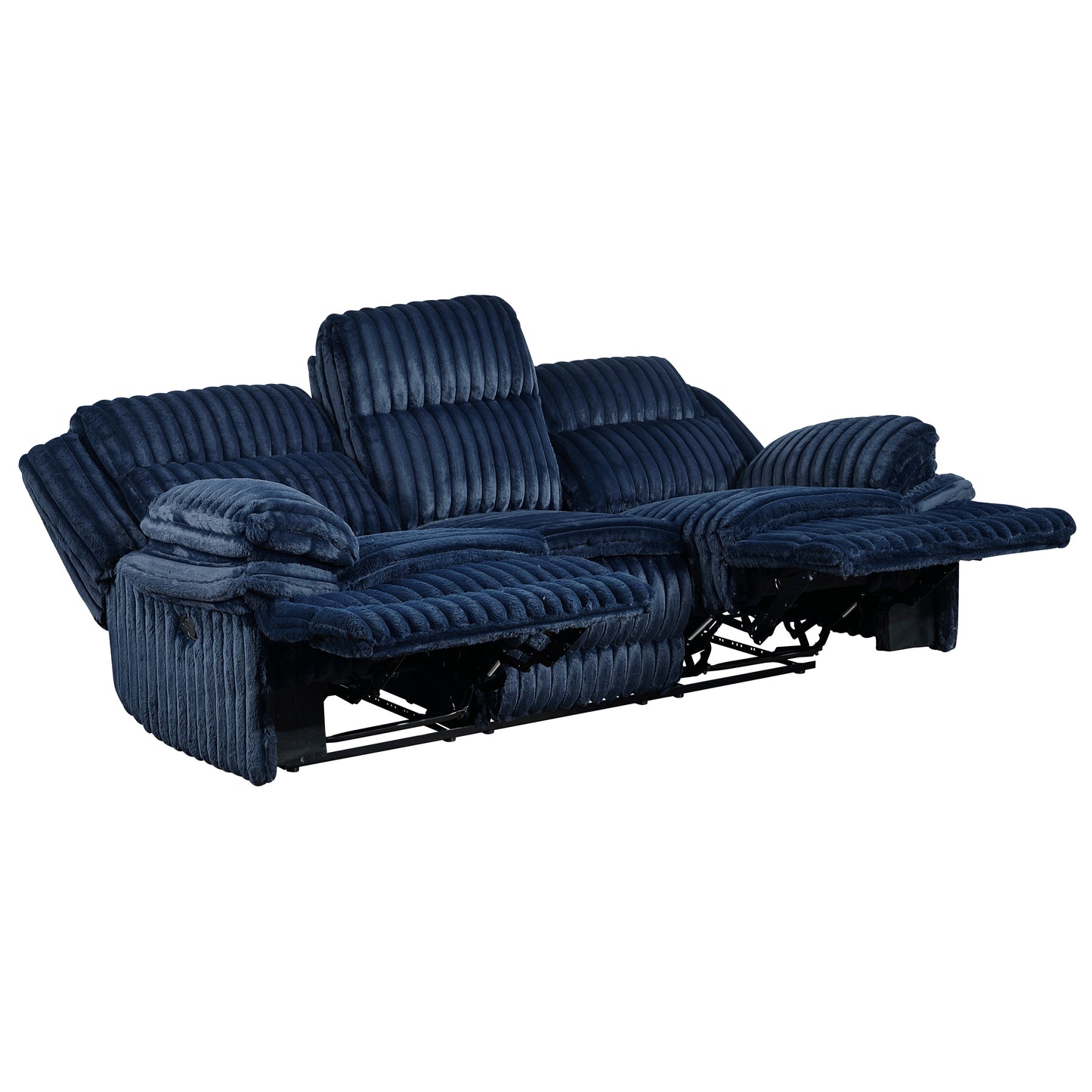 Homelegance Reclining Sofa in Blue Fabric 9577BU-3