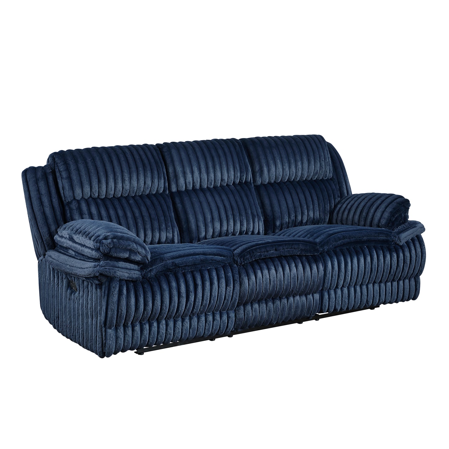 Homelegance Reclining Sofa in Blue Fabric 9577BU-3