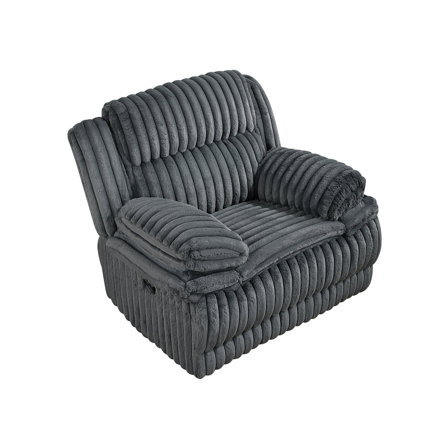Homelegance Glider Recliner Chair in Dark Gray Fabric 9577DG-1