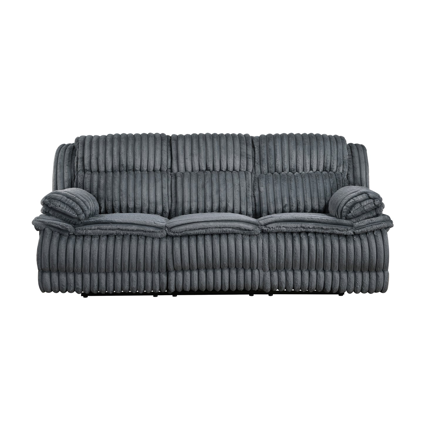 Homelegance Reclining Sofa in Gray Fabric 9577DG-3