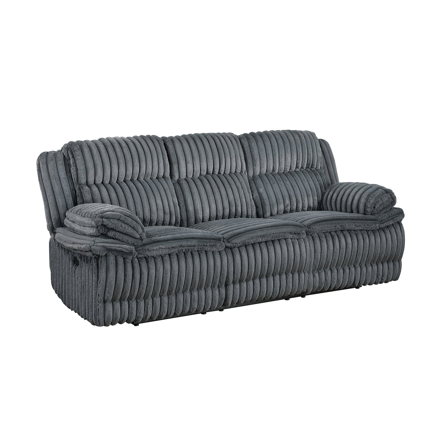 Homelegance Reclining Sofa in Gray Fabric 9577DG-3