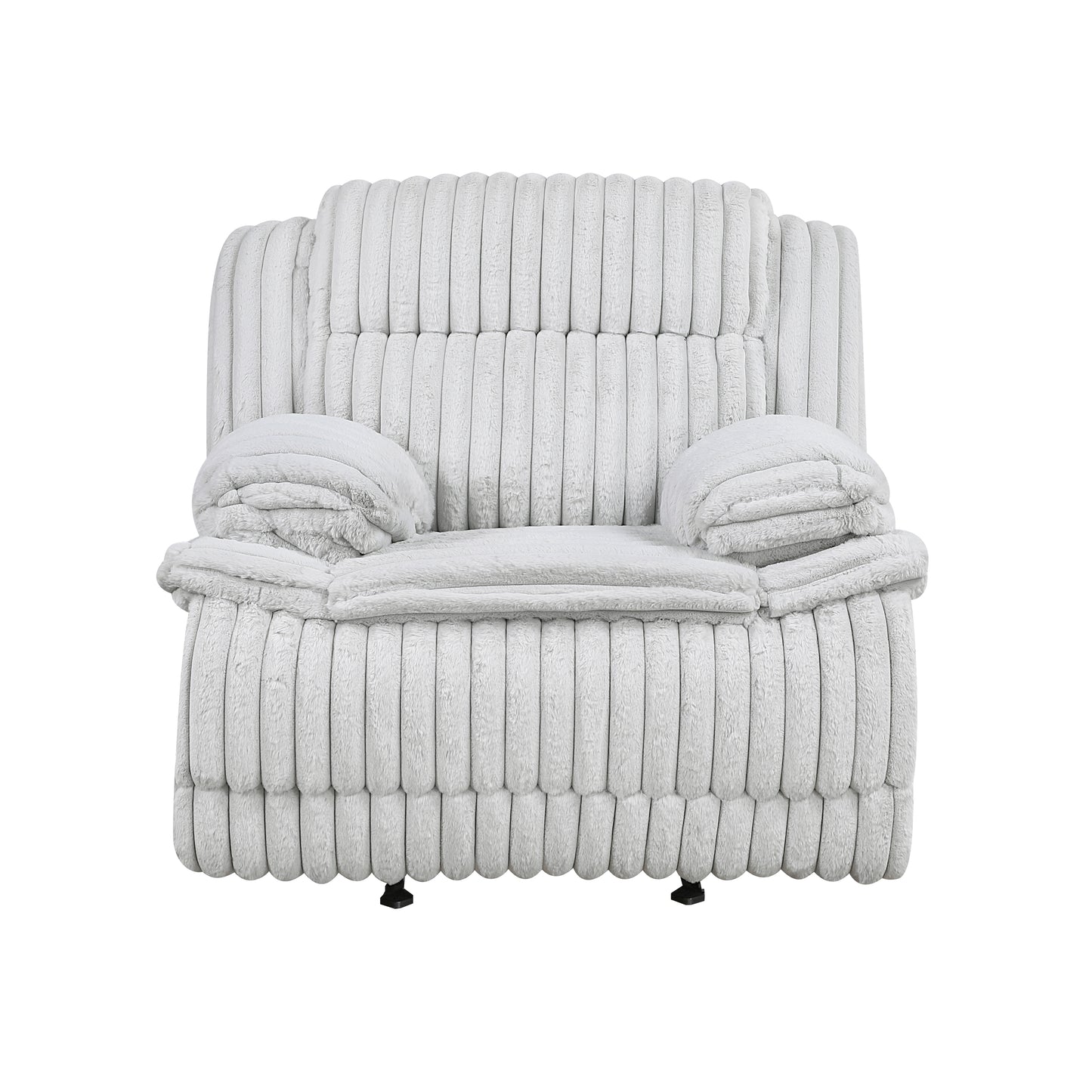 Homelegance Glider Recliner Chair in Gray Fabric 9577GY-1