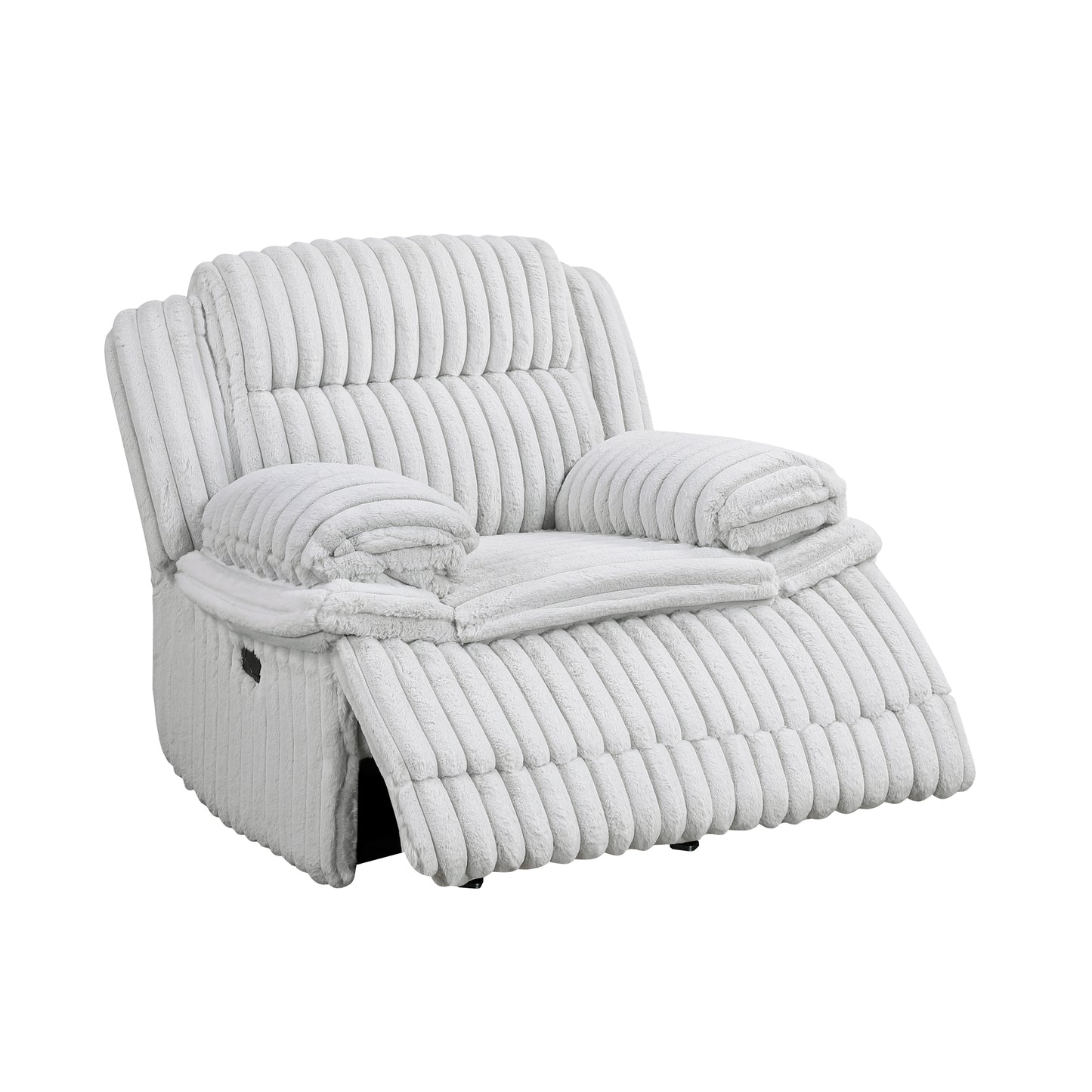 Homelegance Glider Recliner Chair in Gray Fabric 9577GY-1