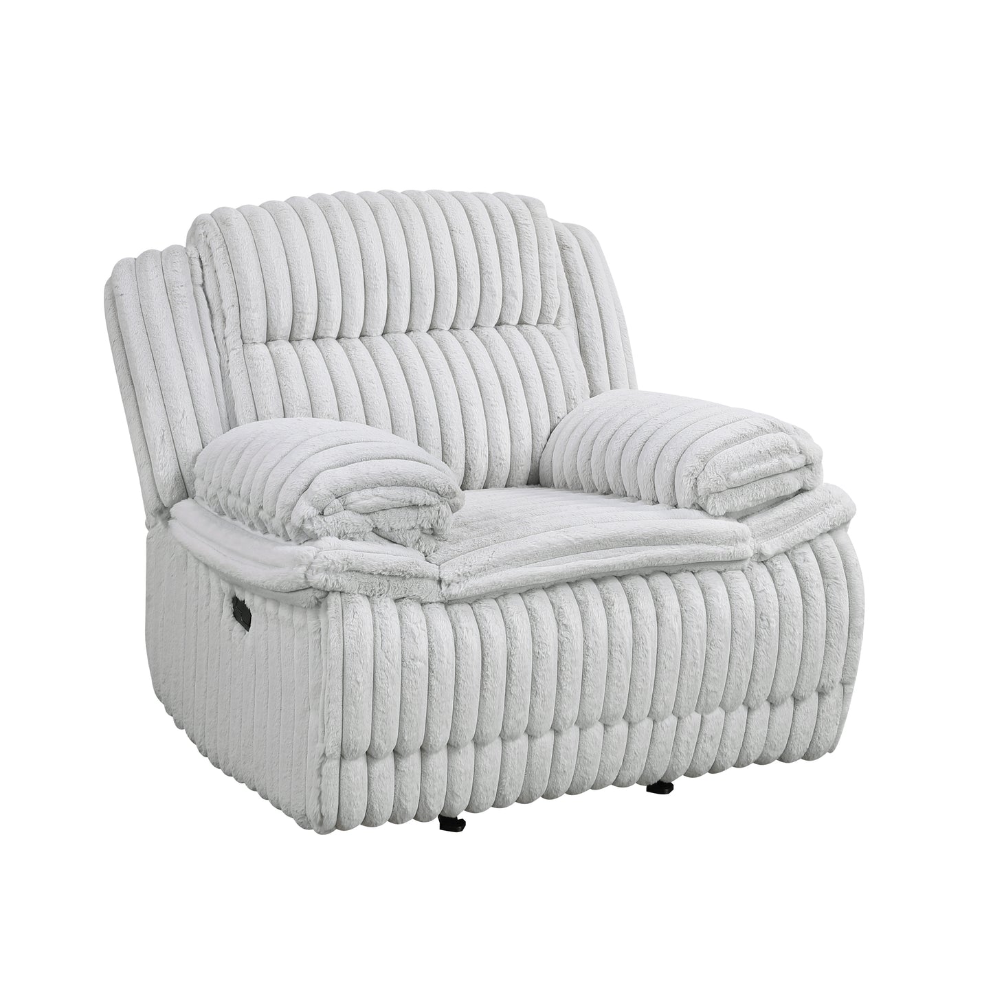 Homelegance Glider Recliner Chair in Gray Fabric 9577GY-1