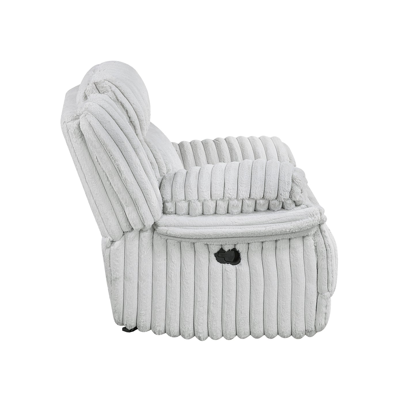Homelegance Glider Recliner Chair in Gray Fabric 9577GY-1