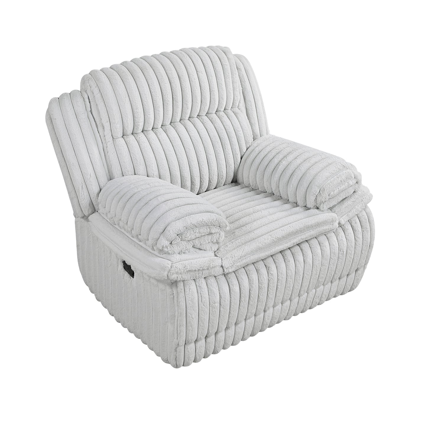 Homelegance Glider Recliner Chair in Gray Fabric 9577GY-1