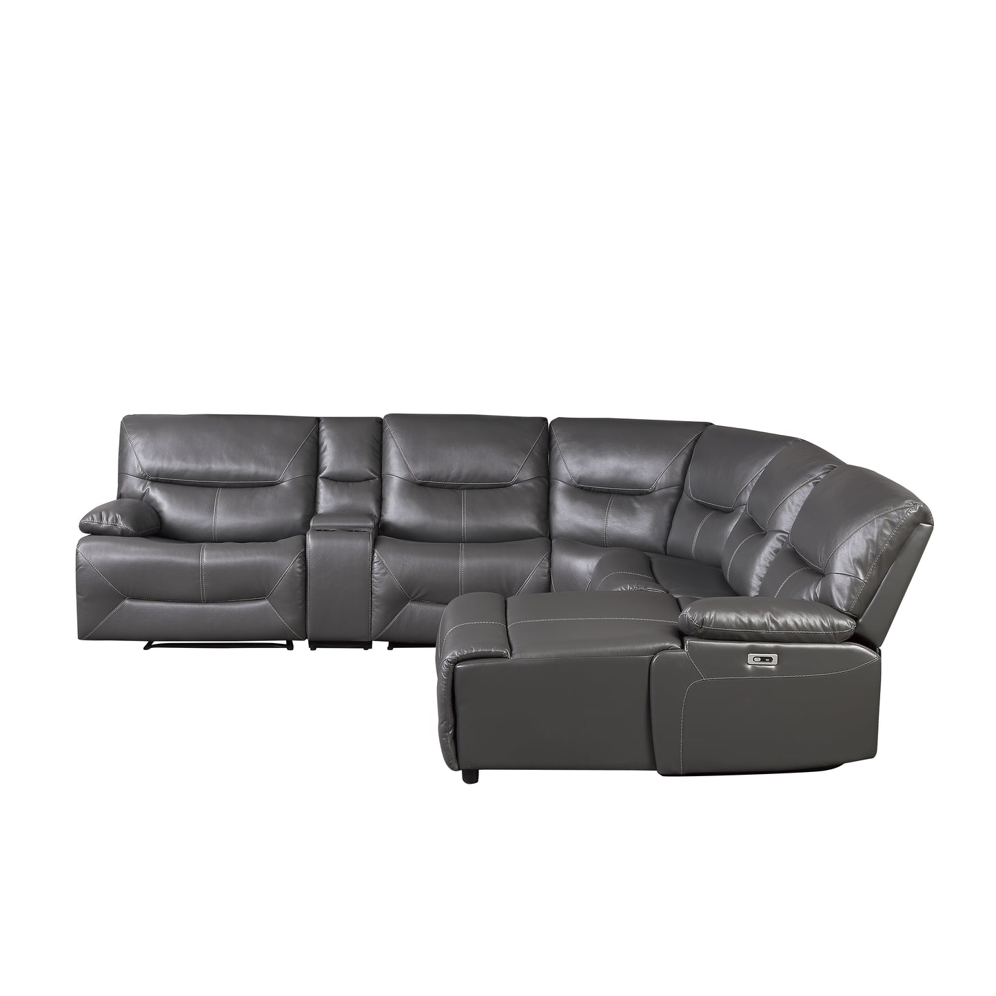 Homelegance Dyersburg Sectional Sofa in Gray 9579GRY-6LRRCPW