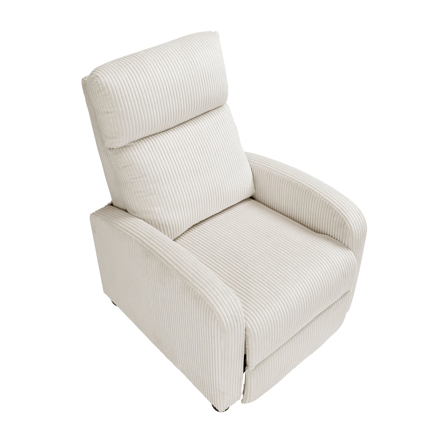 Homelegance Maye Reclining Chair in Beige Corduroy with Push Back Feature 9588BEG-1PB