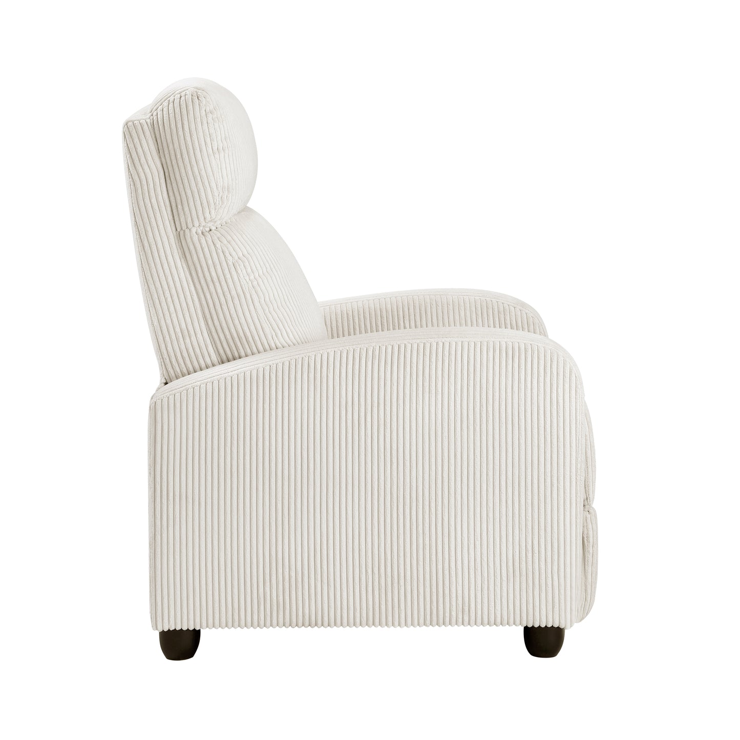 Homelegance Maye Reclining Chair in Beige Corduroy with Push Back Feature 9588BEG-1PB