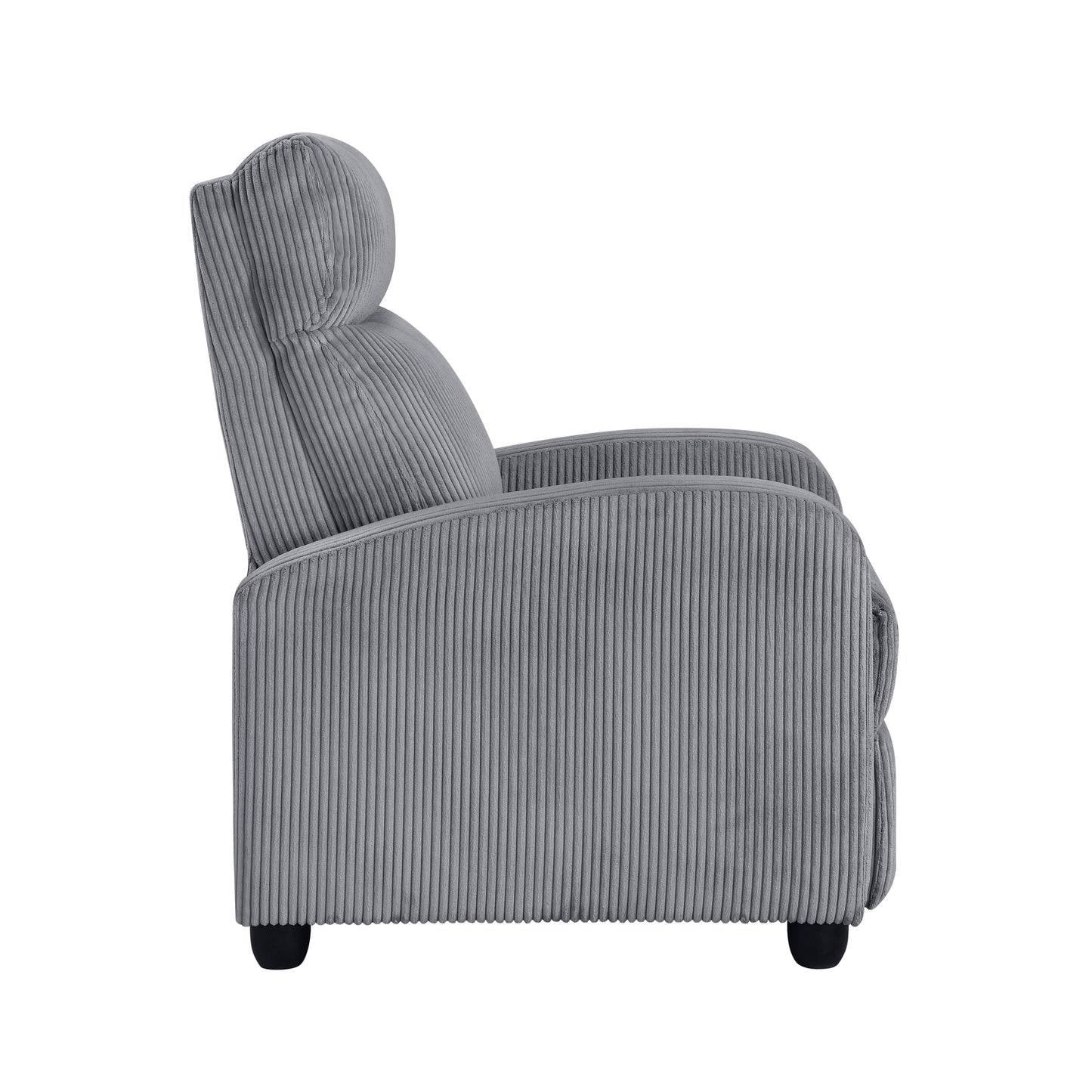 Homelegance Maye Reclining Chair in Dark Gray Corduroy 9588DGY-1PB
