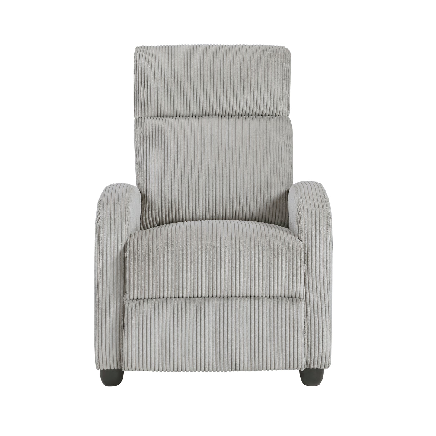 Homelegance Maye Reclining Chair in Light Gray Corduroy 9588GRY-1PB