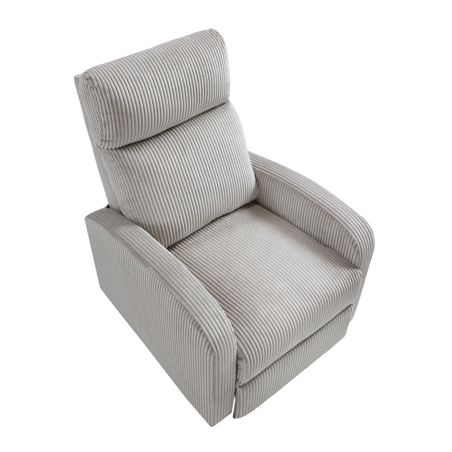 Homelegance Maye Reclining Chair in Light Gray Corduroy 9588GRY-1PB