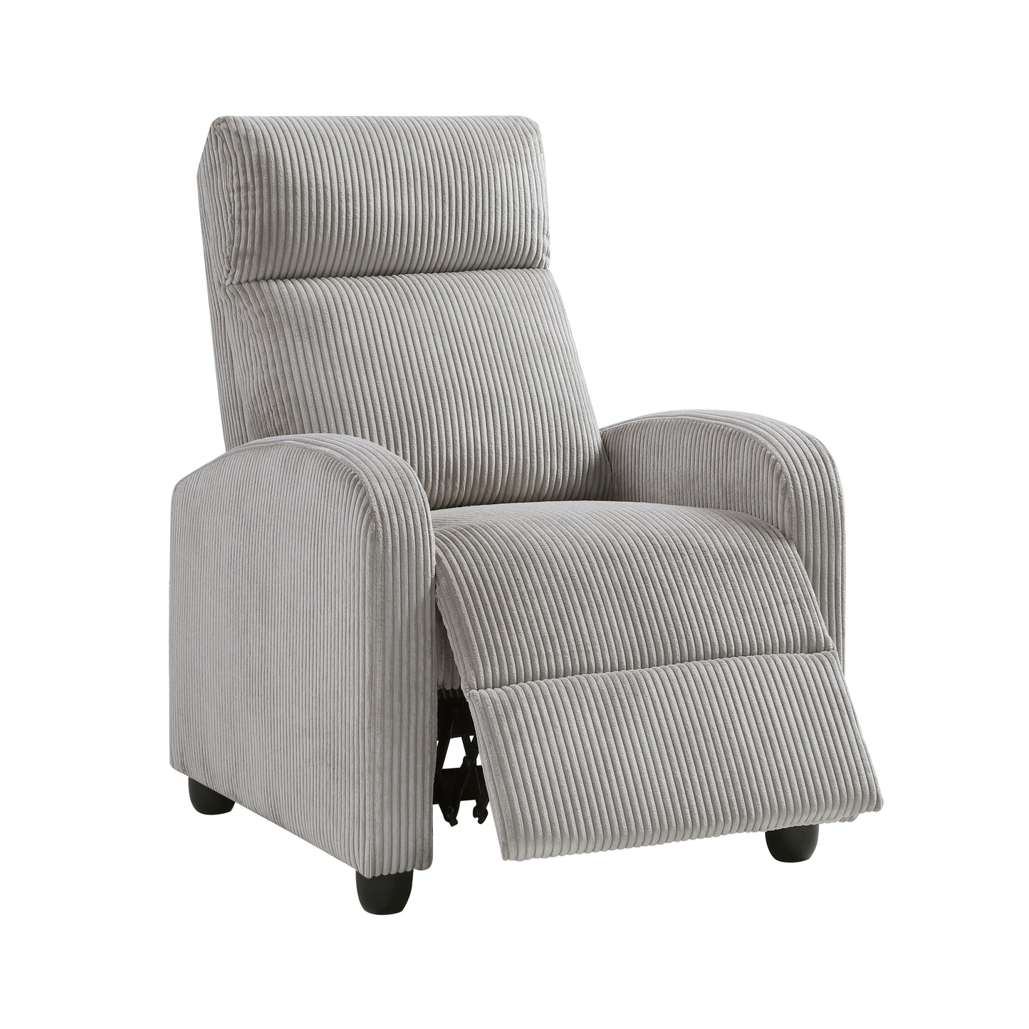 Homelegance Maye Reclining Chair in Light Gray Corduroy 9588GRY-1PB