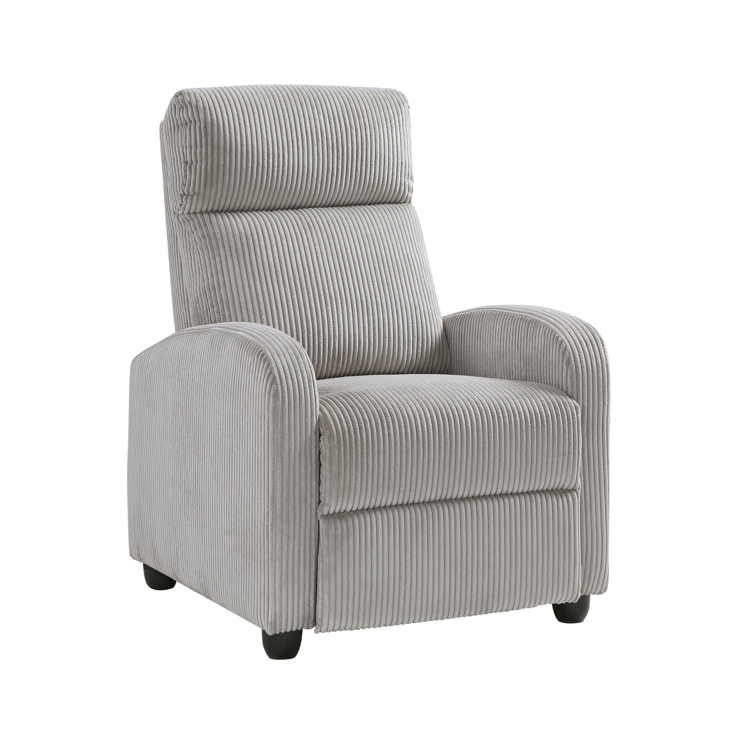 Homelegance Maye Reclining Chair in Light Gray Corduroy 9588GRY-1PB