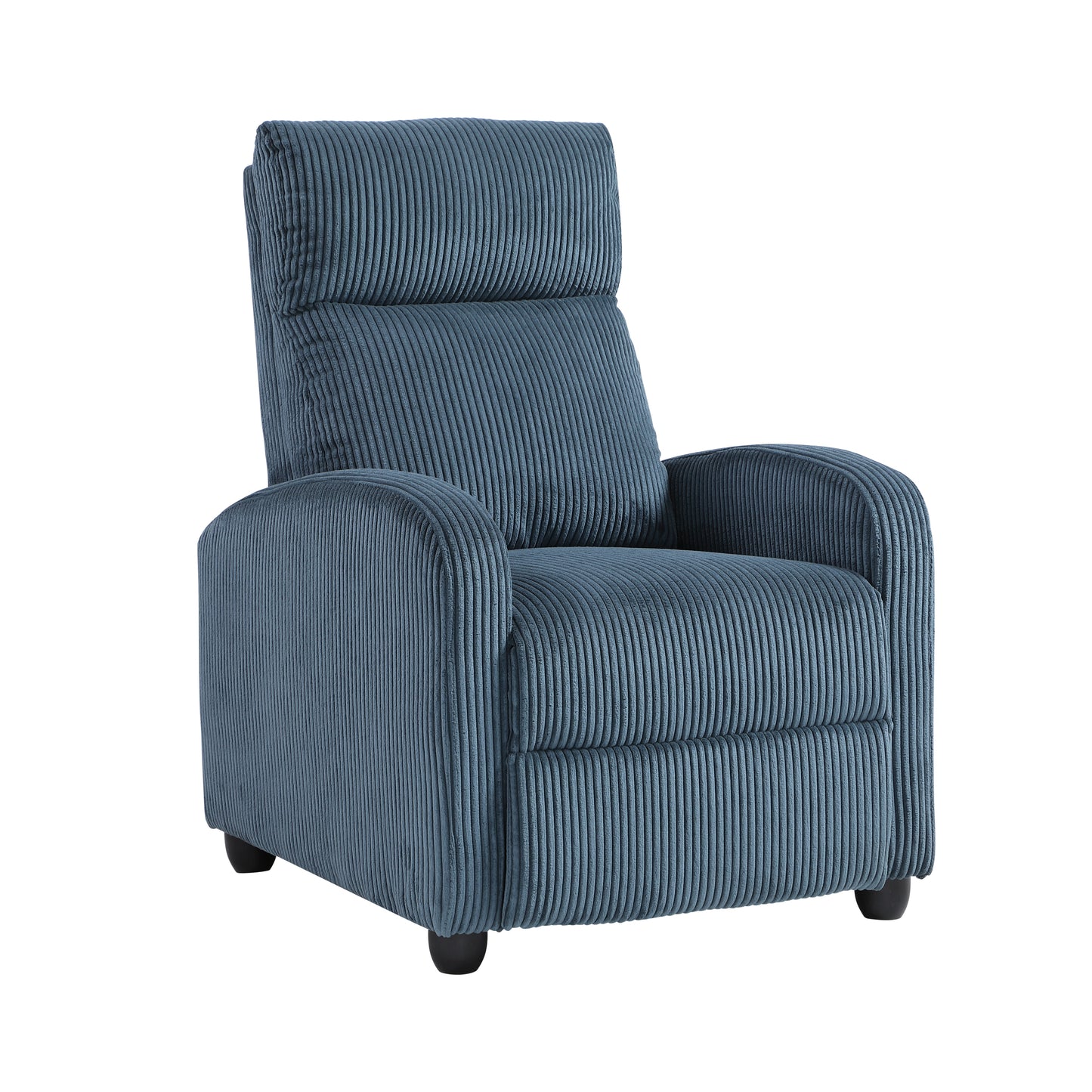 Homelegance Maye Reclining Chair in Midnight Blue Corduroy 9588MDN-1PB