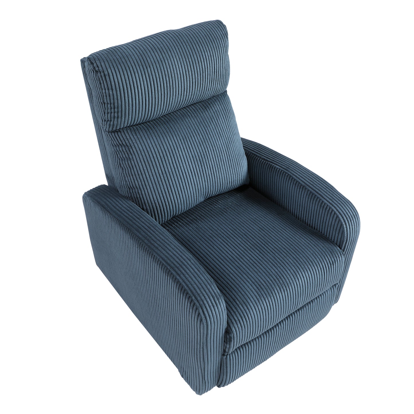 Homelegance Maye Reclining Chair in Midnight Blue Corduroy 9588MDN-1PB
