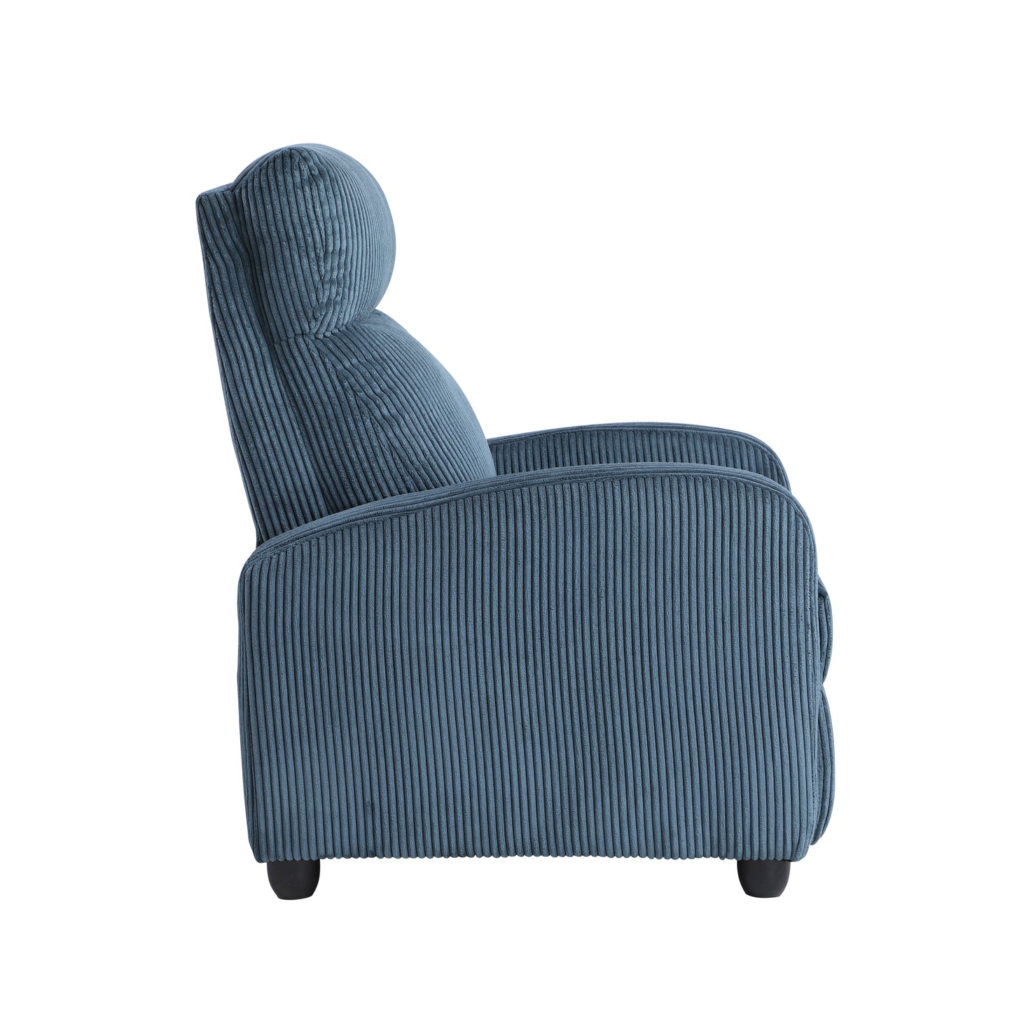 Homelegance Maye Reclining Chair in Midnight Blue Corduroy 9588MDN-1PB