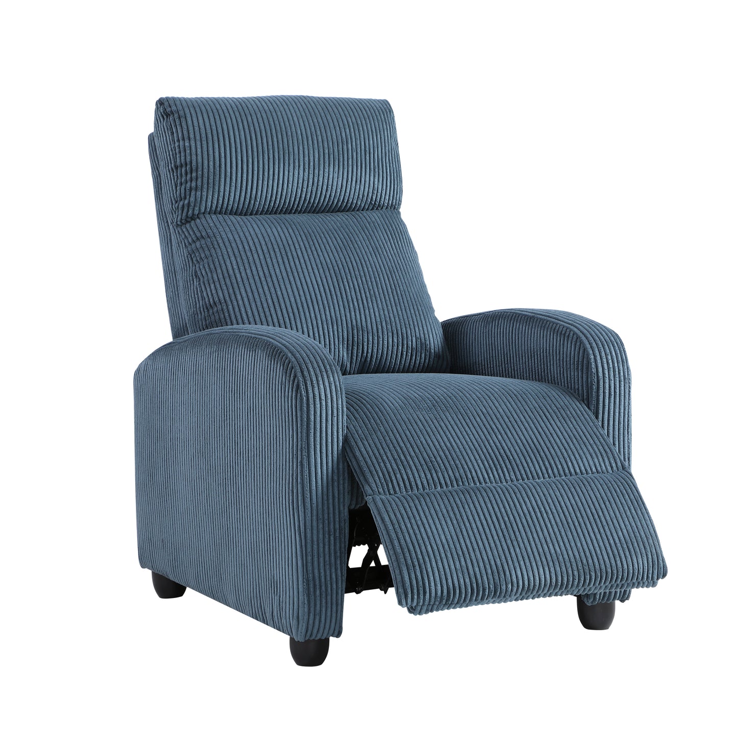 Homelegance Maye Reclining Chair in Midnight Blue Corduroy 9588MDN-1PB