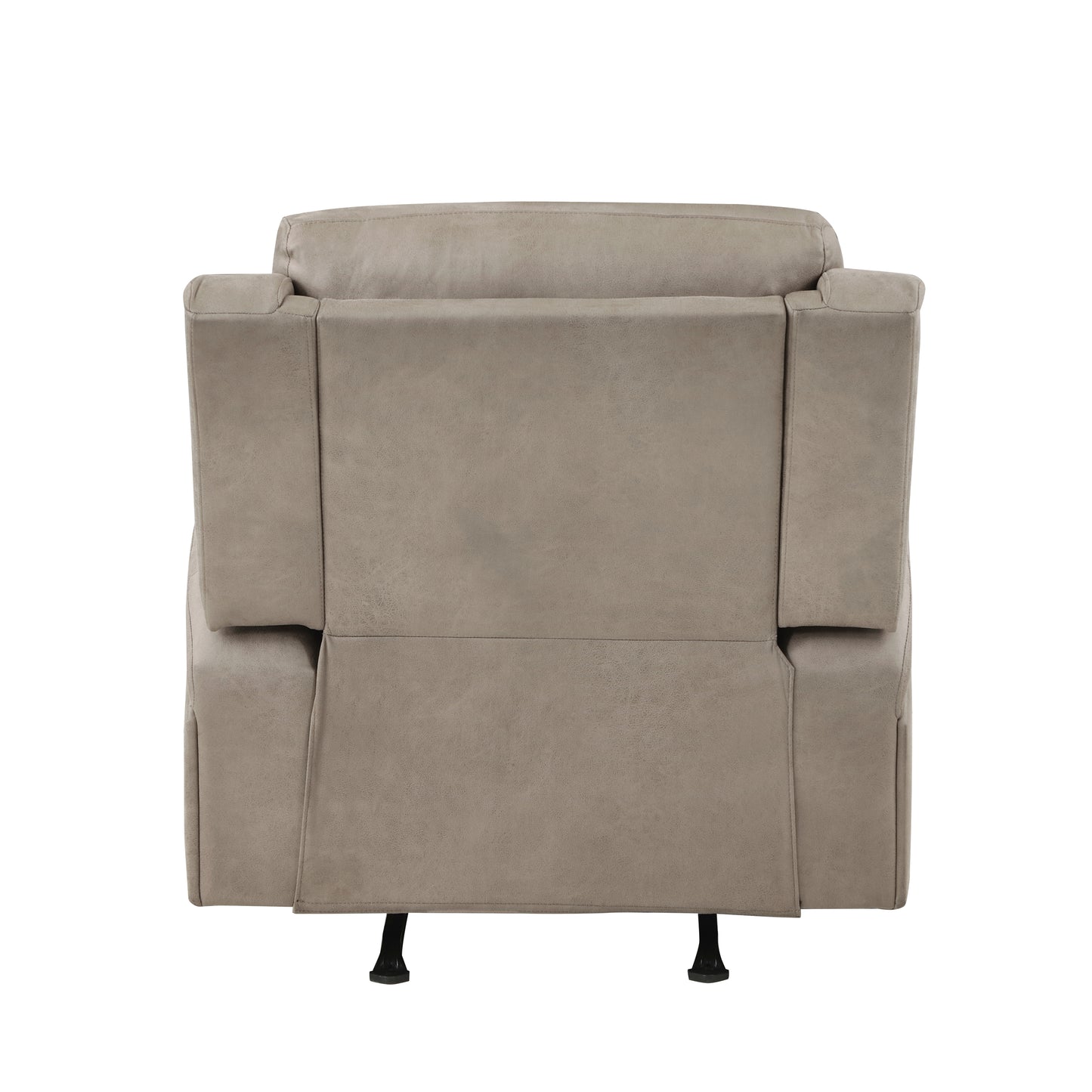 Homelegance Pagosa Recliner Rocker Chair in Brown Polished Microfiber 9601BR-1
