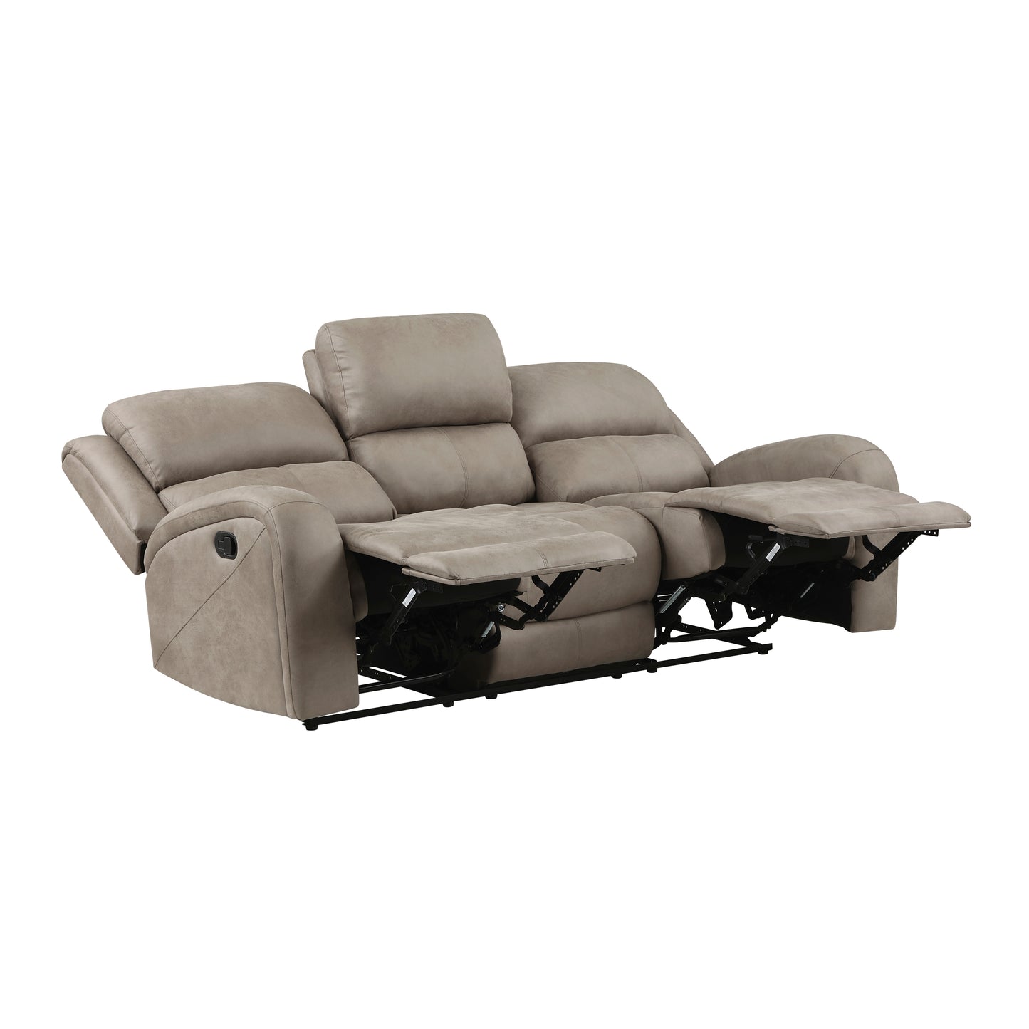 Homelegance Pagosa Sectional Sofa in Brown Polished Microfiber 9601BR-3