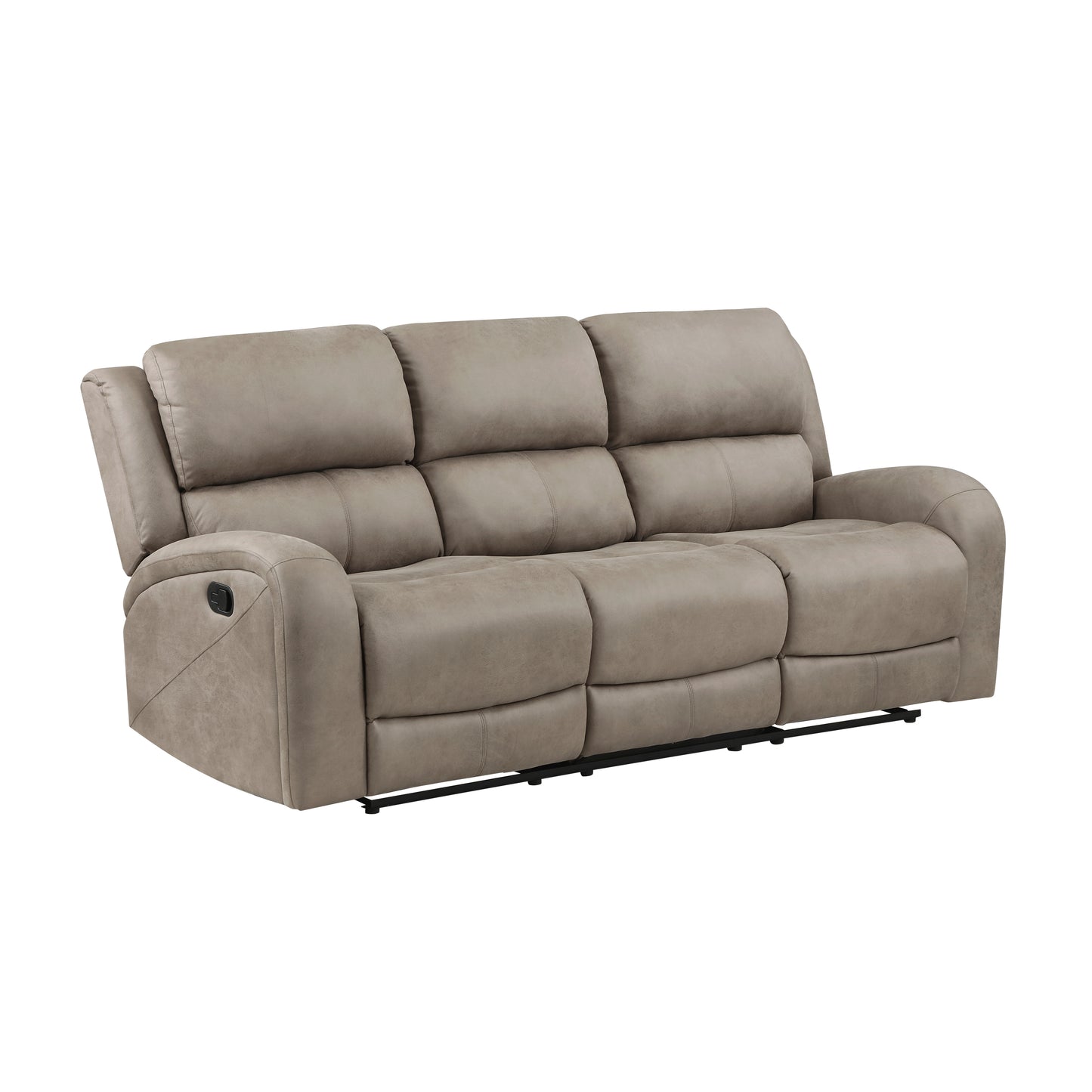 Homelegance Pagosa Sectional Sofa in Brown Polished Microfiber 9601BR-3