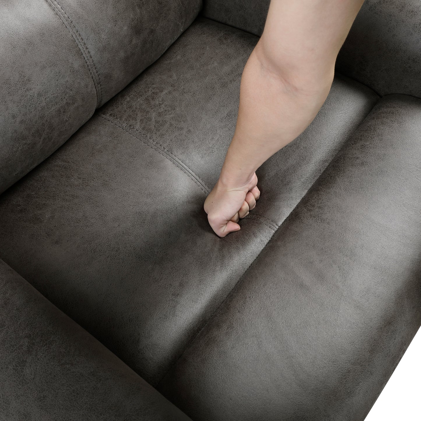 Homelegance Loveseat Reclining in Gray Fabric 9601GY-2