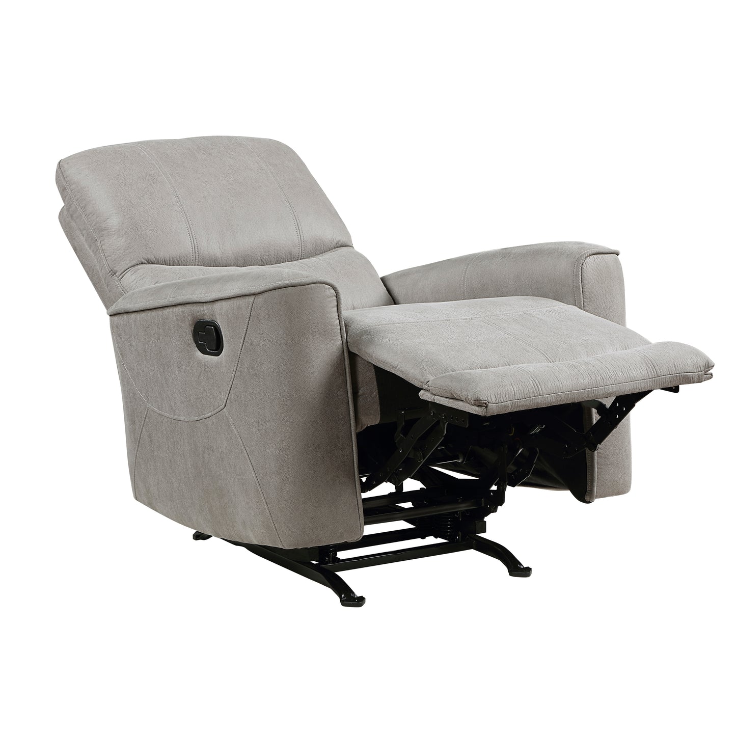Homelegance Ouray Reclining Chair Gray Rocker Recliner 9602GY-1