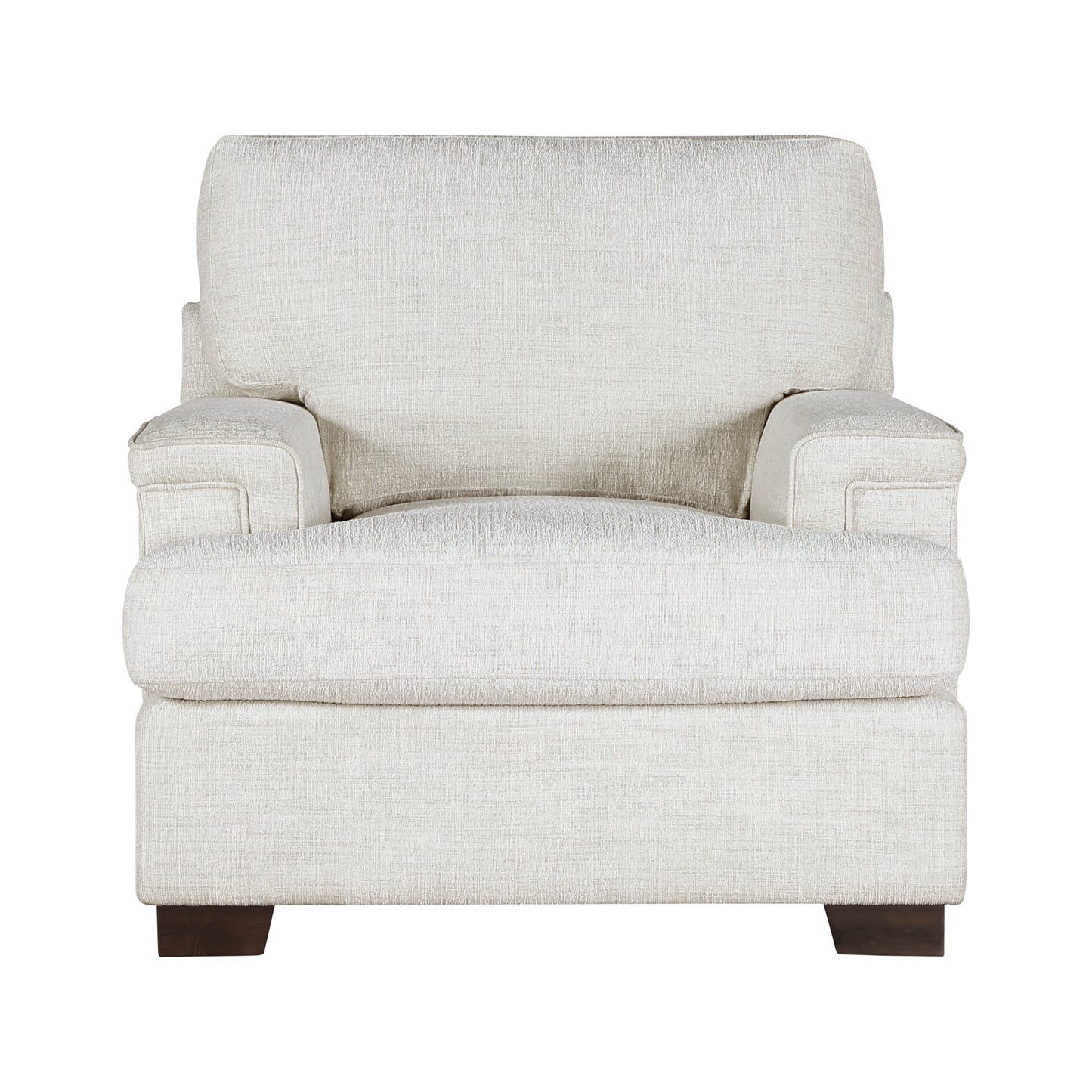 Homelegance Orson Accent Chair in Cream Chenille with Solid Wood Legs 9603CR-1