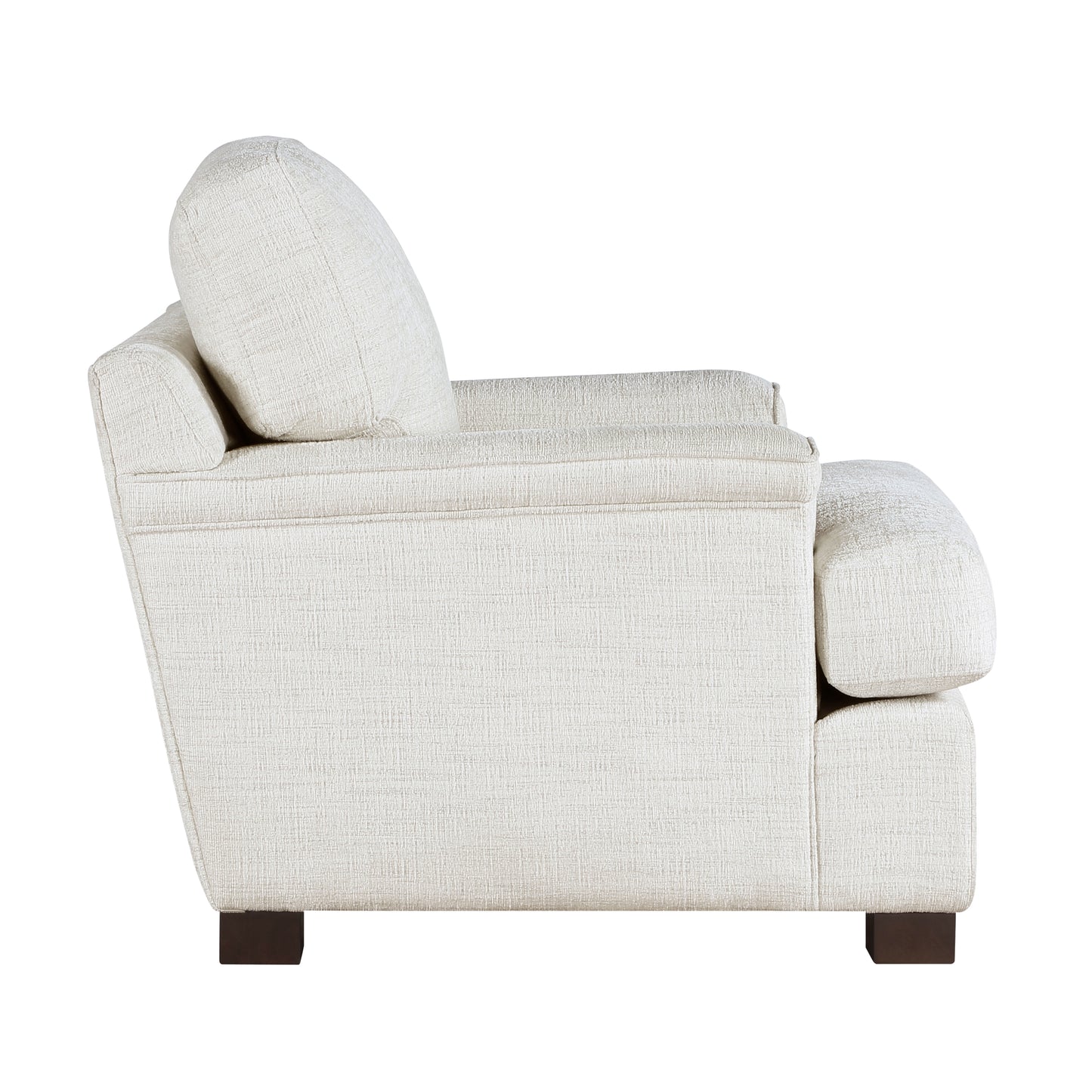 Homelegance Orson Accent Chair in Cream Chenille with Solid Wood Legs 9603CR-1