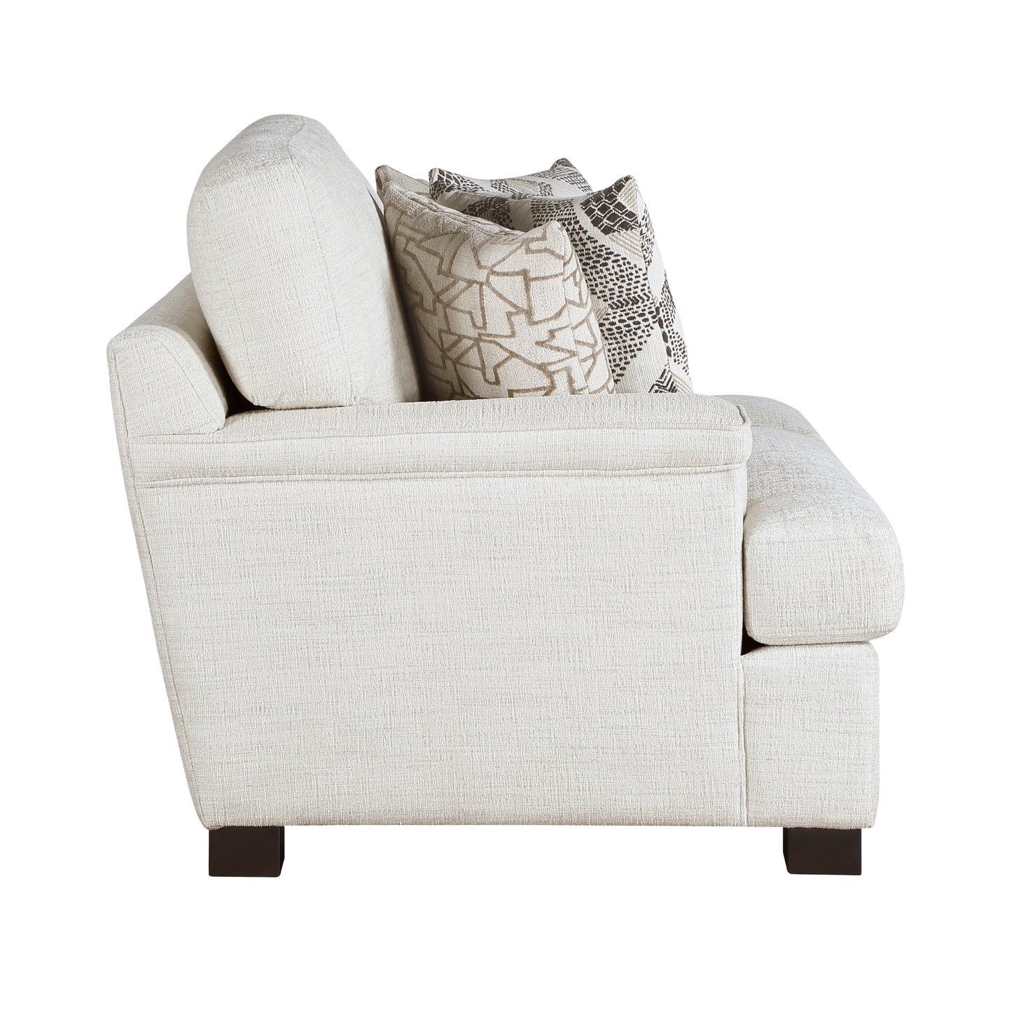Homelegance Orson Loveseat in Cream Chenille with Reversible Cushions 9603CR-2