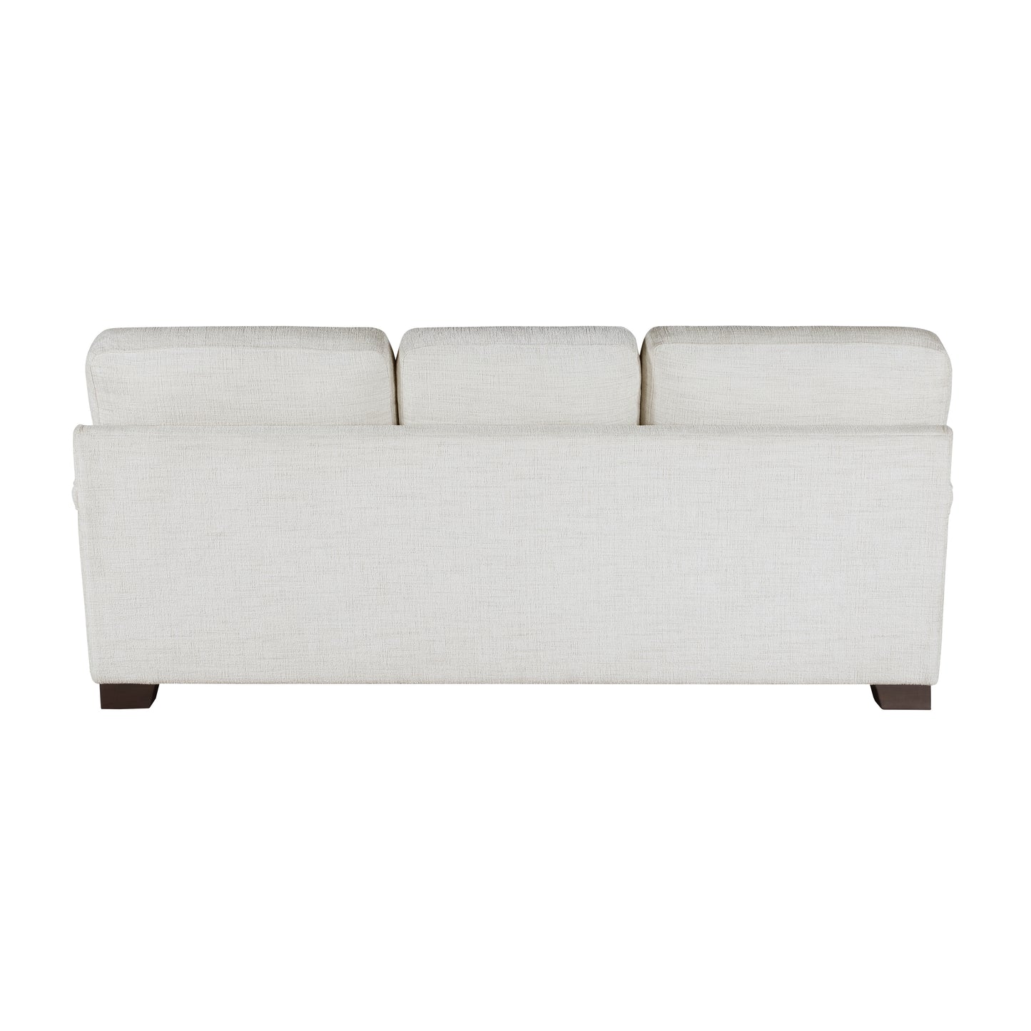 Homelegance Orson Sectional Sofa Cream Chenille with Espresso Legs 9603CR-3