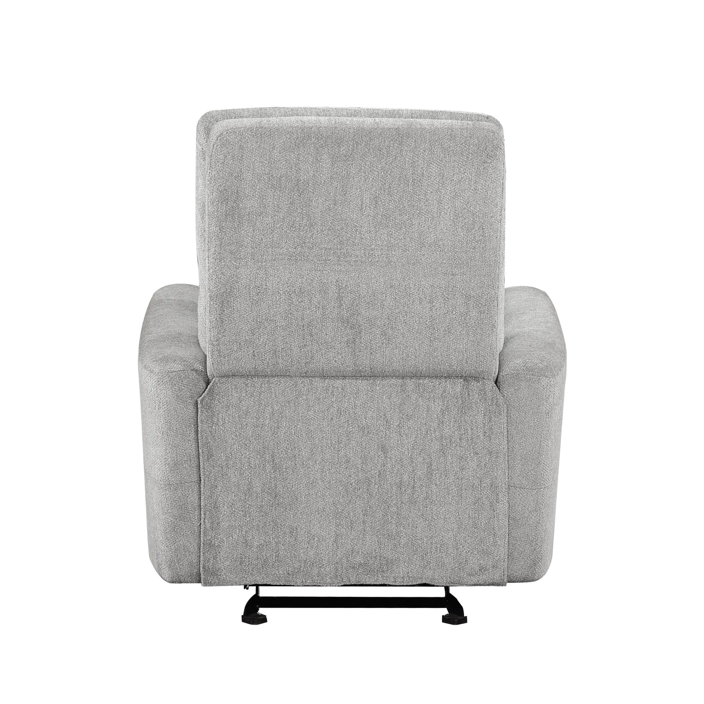 Homelegance Lyndon Glider Recliner Chair in Gray Chenille Fabric 9610GY-1