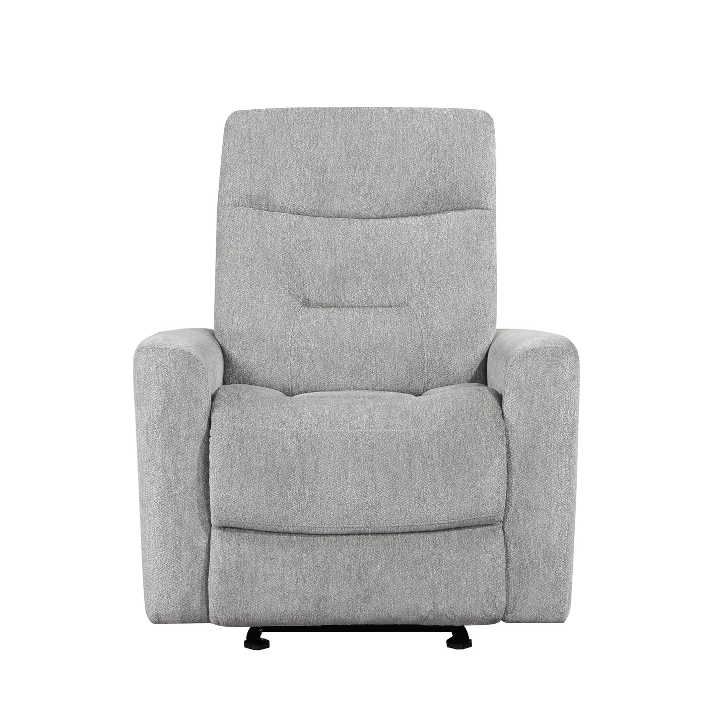 Homelegance Lyndon Glider Recliner Chair in Gray Chenille Fabric 9610GY-1