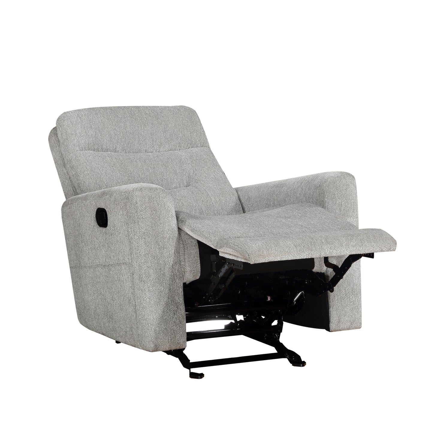 Homelegance Lyndon Glider Recliner Chair in Gray Chenille Fabric 9610GY-1