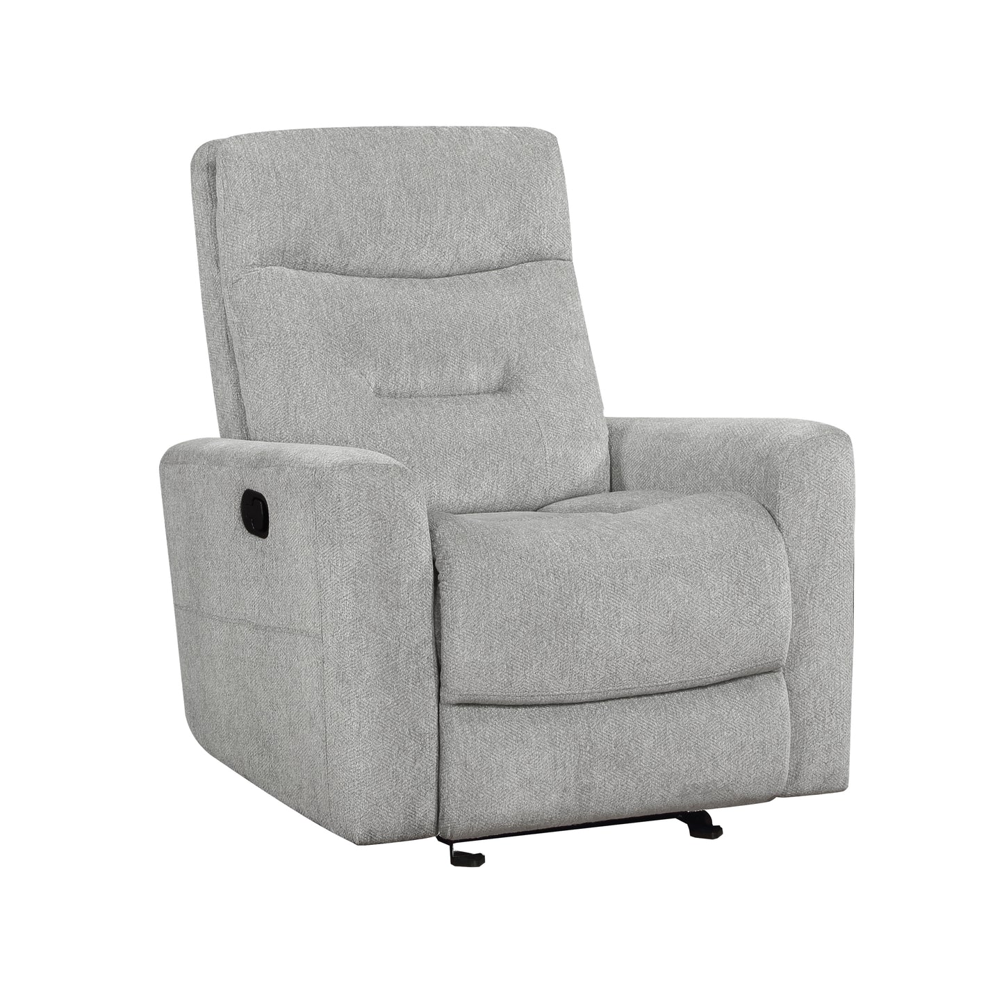 Homelegance Lyndon Glider Recliner Chair in Gray Chenille Fabric 9610GY-1