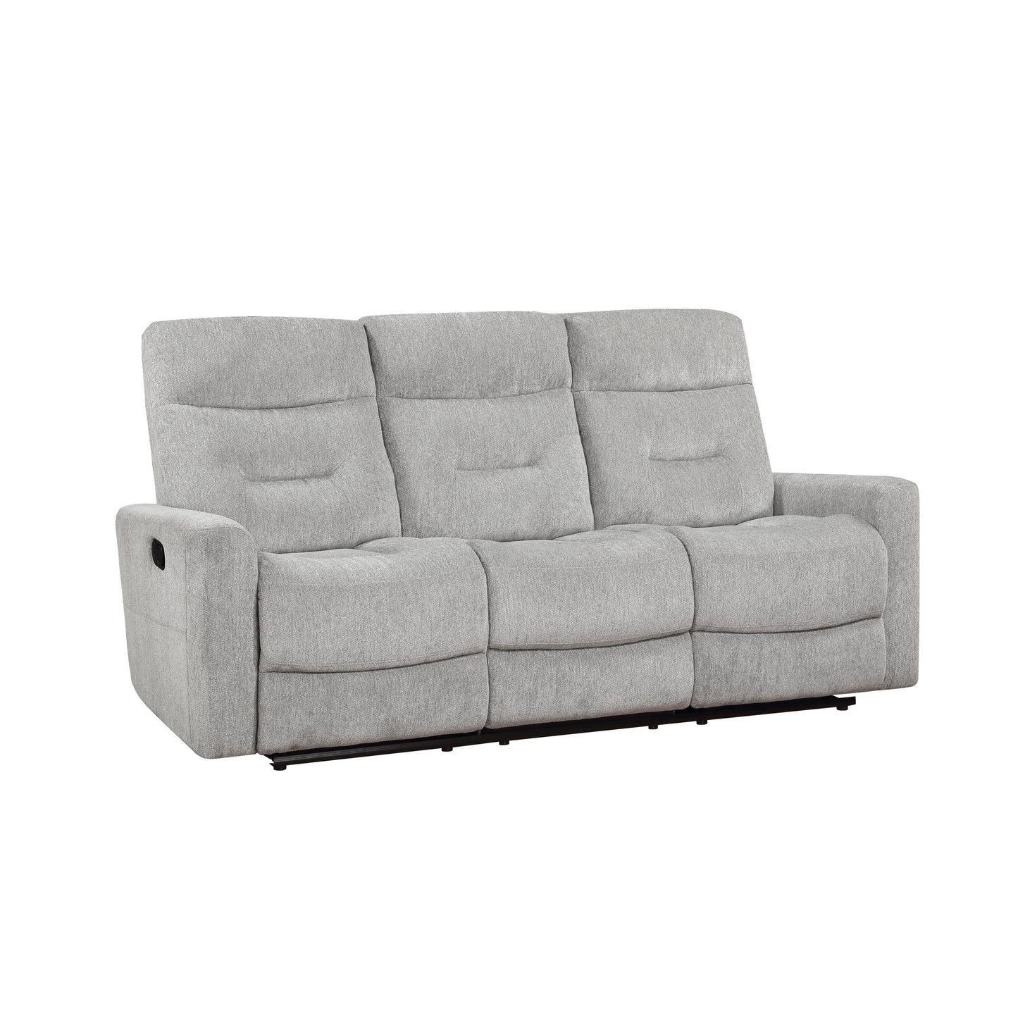 Homelegance Lyndon Gray Chenille Dual Reclining Sectional Sofa 9610GY-3