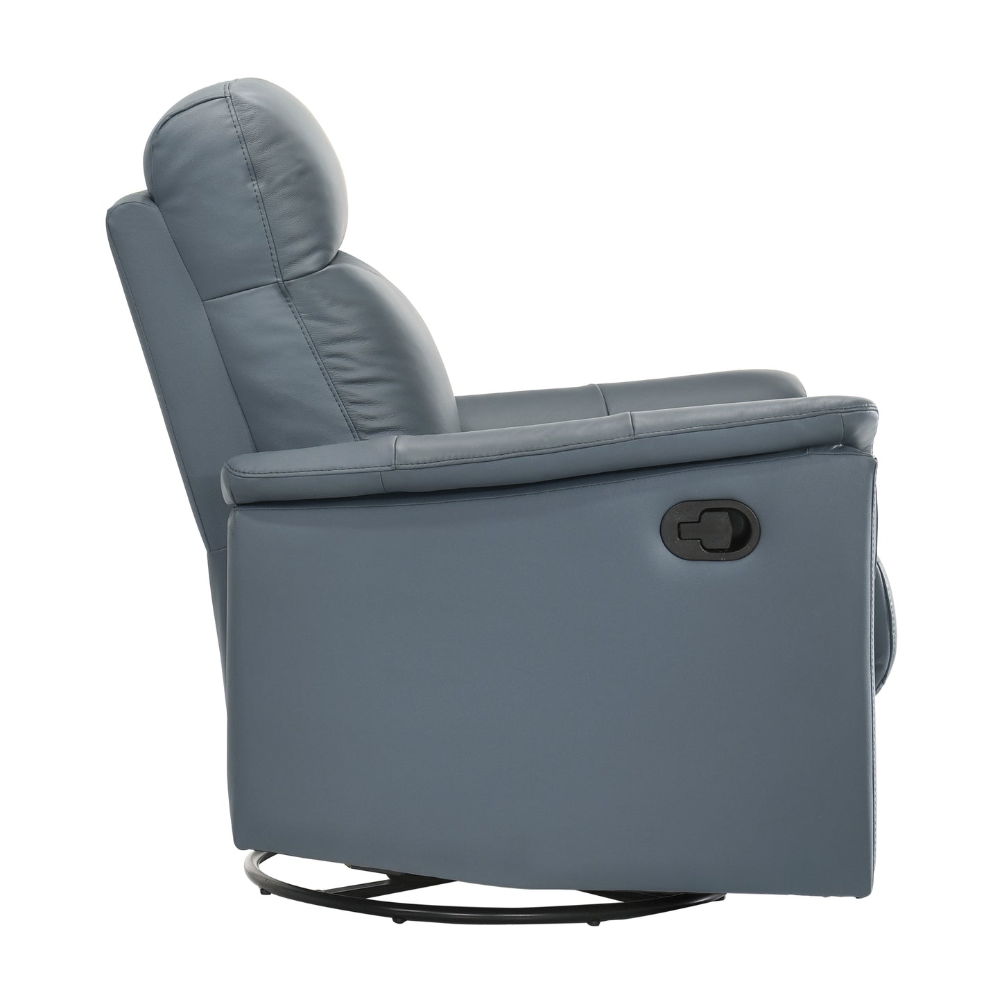 Homelegance Bristow Swivel Glider Reclining Chair in Blue Gray 9620BGY-1
