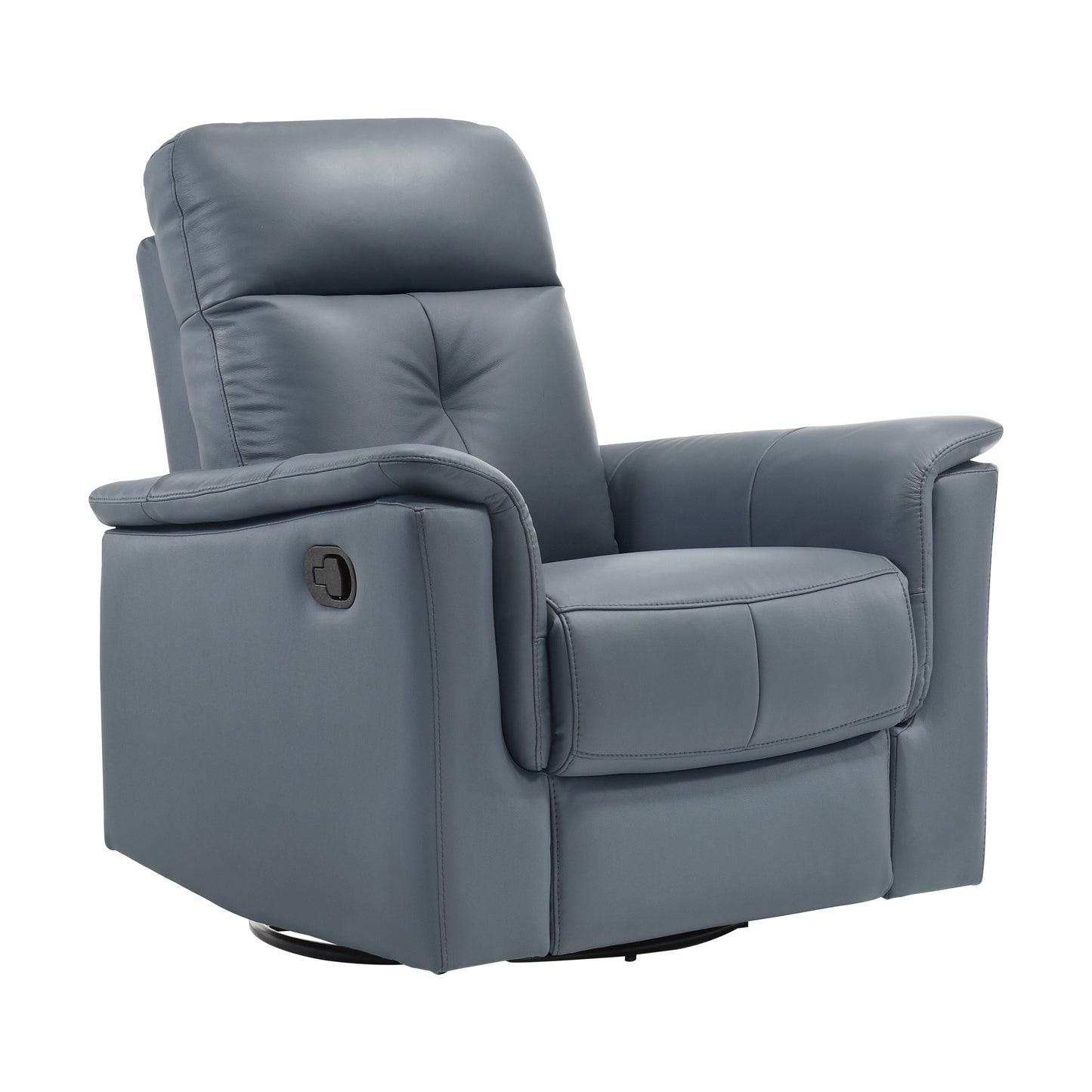 Homelegance Bristow Swivel Glider Reclining Chair in Blue Gray 9620BGY-1