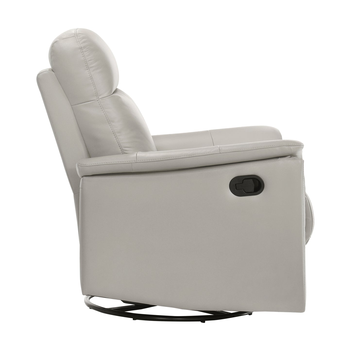 Homelegance Bristow Reclining Chair Silver Leather Swivel Glider 9620SVE-1