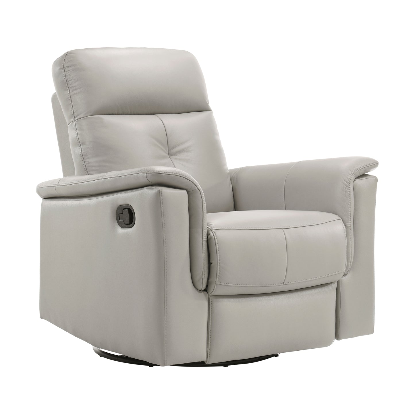 Homelegance Bristow Reclining Chair Silver Leather Swivel Glider 9620SVE-1