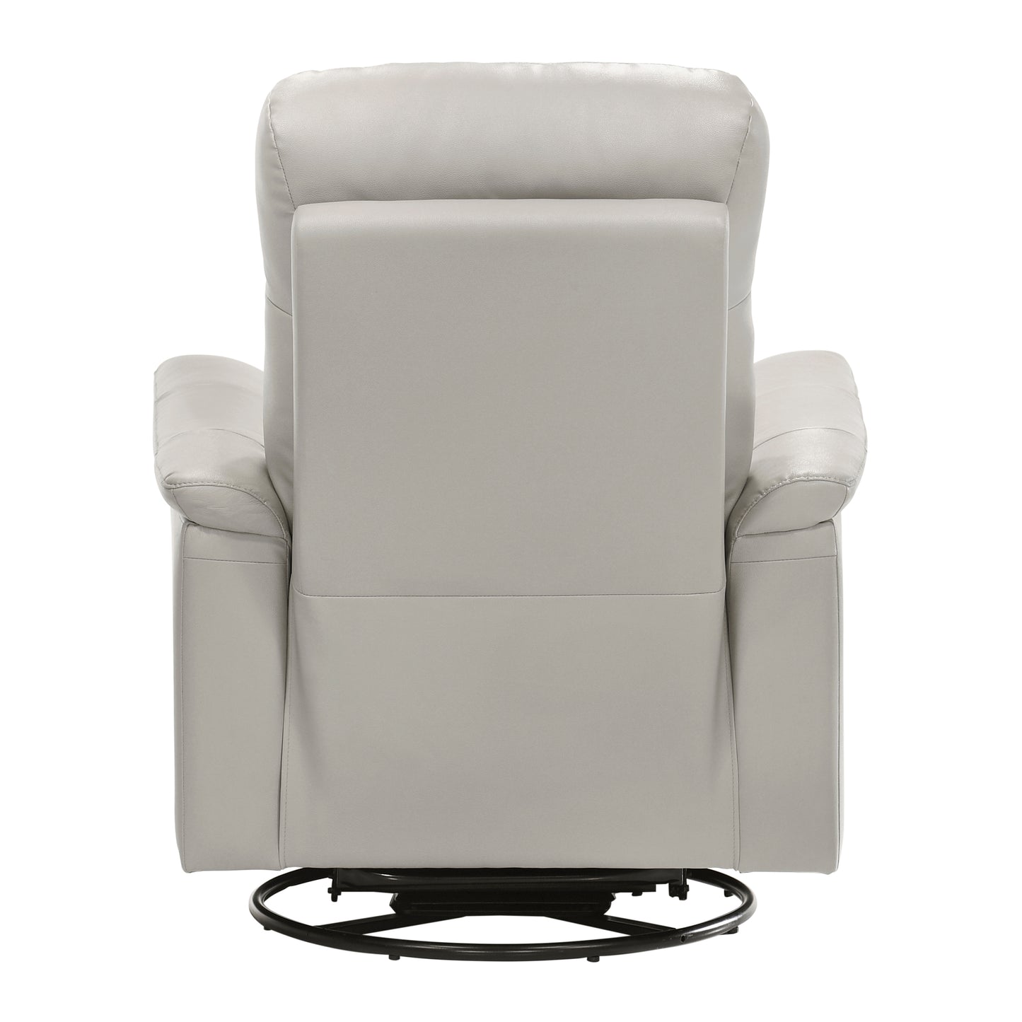 Homelegance Bristow Reclining Chair Silver Leather Swivel Glider 9620SVE-1