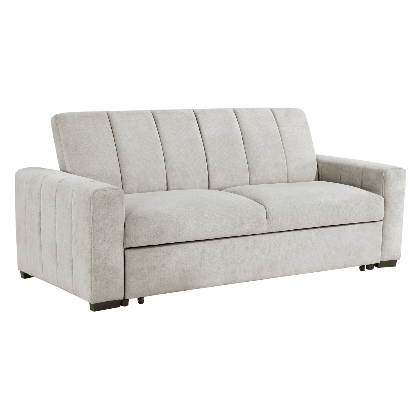 Homelegance Michah Sectional Sofa Light Gray Convertible Sleeper 9622LG-3CL