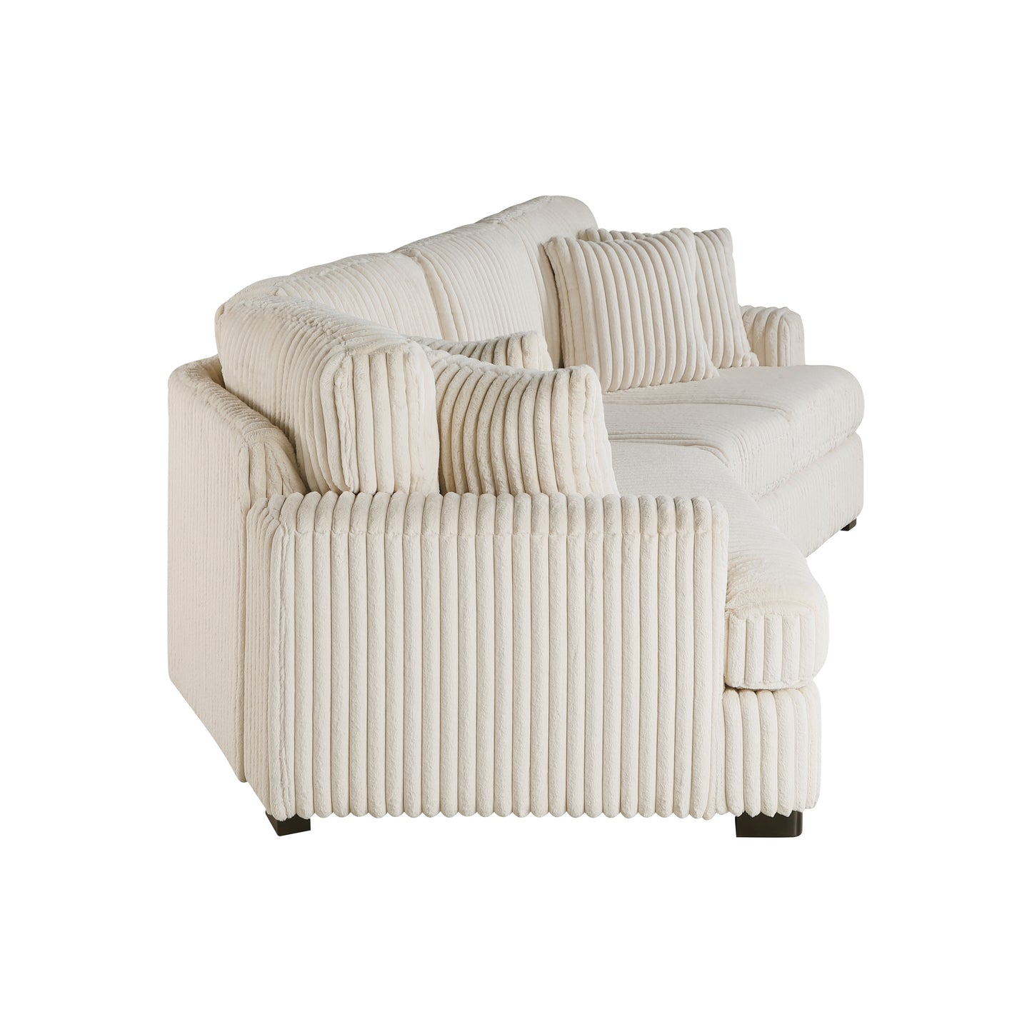 Homelegance 2-Piece Beige Sectional Sofa with Left Cuddler 9623BE-2LU2R