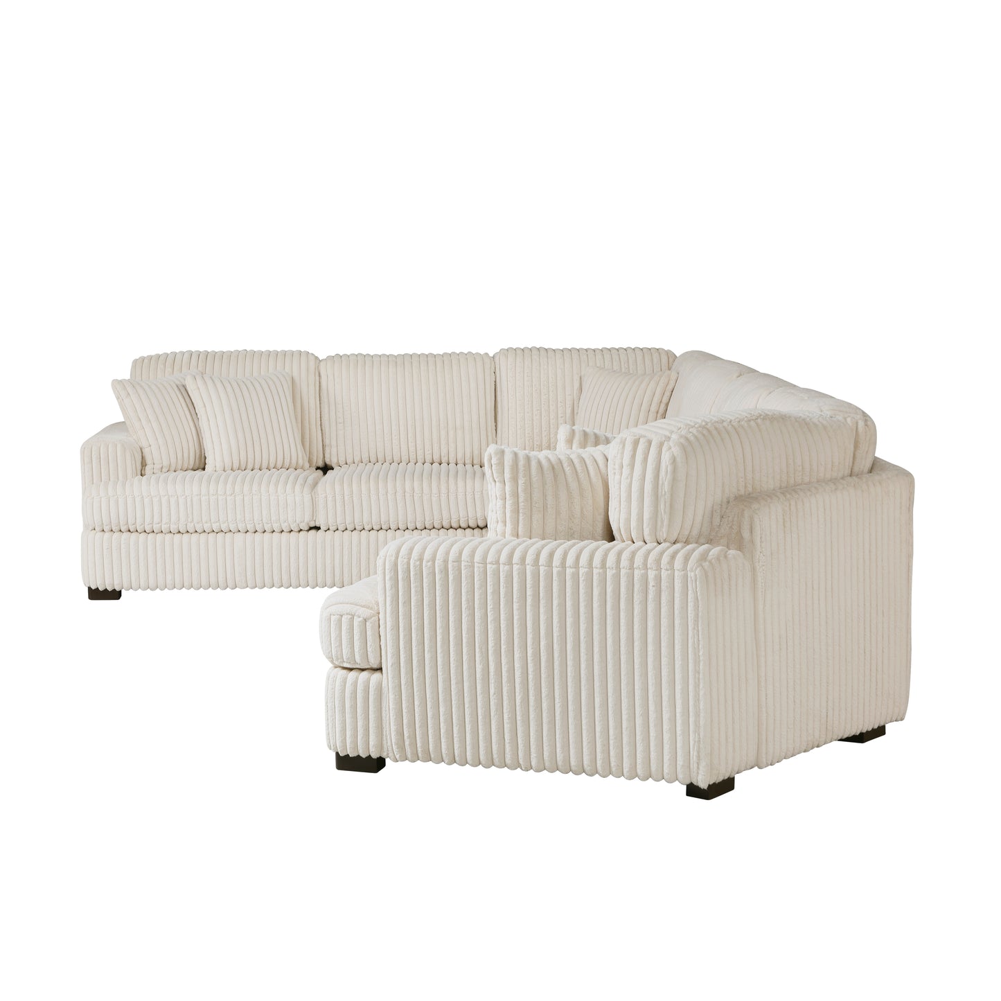 Homelegance Sectional Sofa in Beige Fabric 9623BE-42LRU