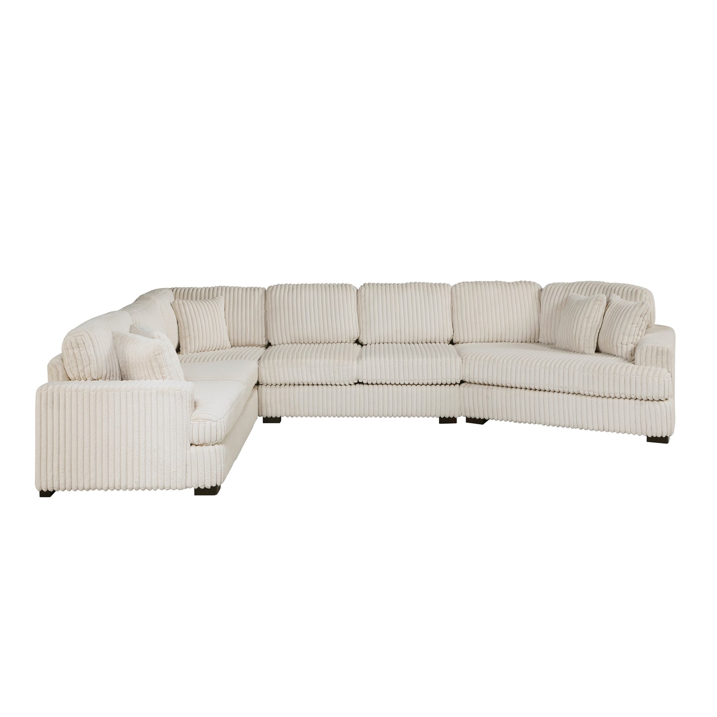 Homelegance Sectional Sofa in Beige Fabric 9623BE-42LRU