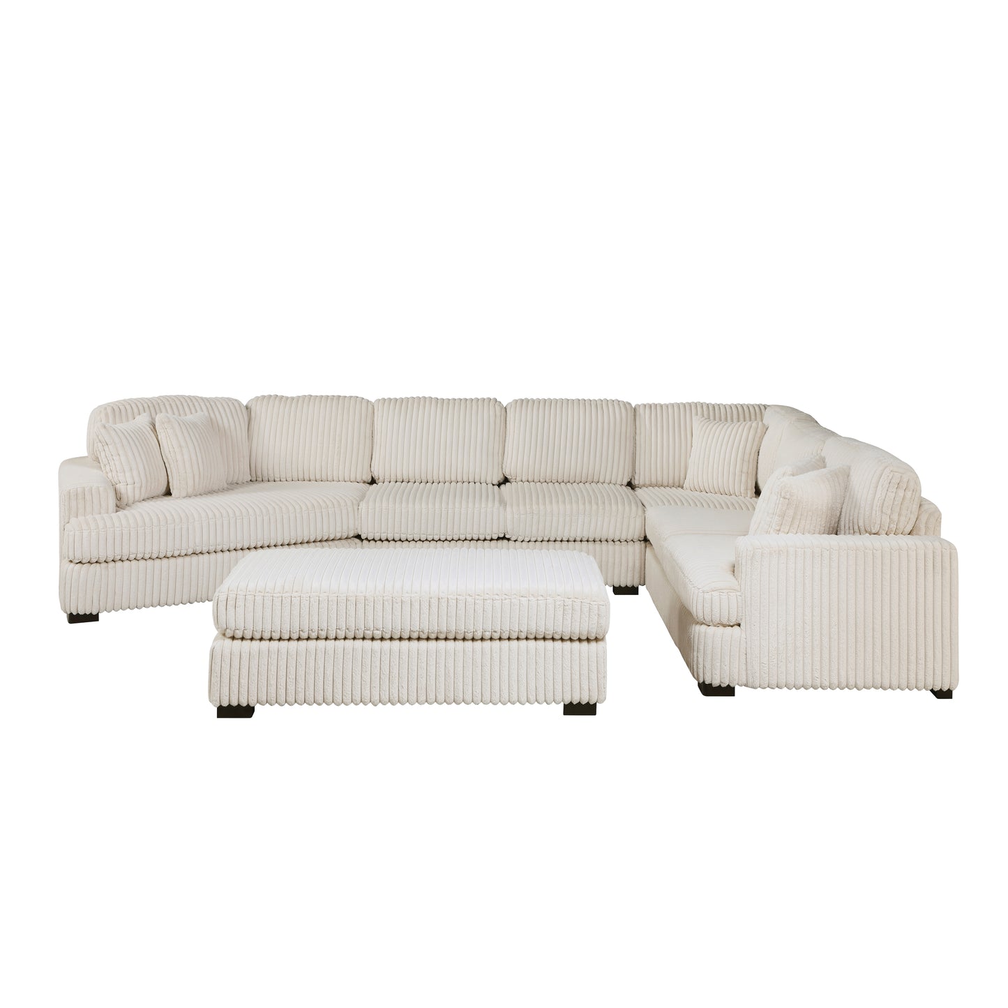 Homelegance Sectional Sofa in Elegant Beige 9623BE-5LU2R