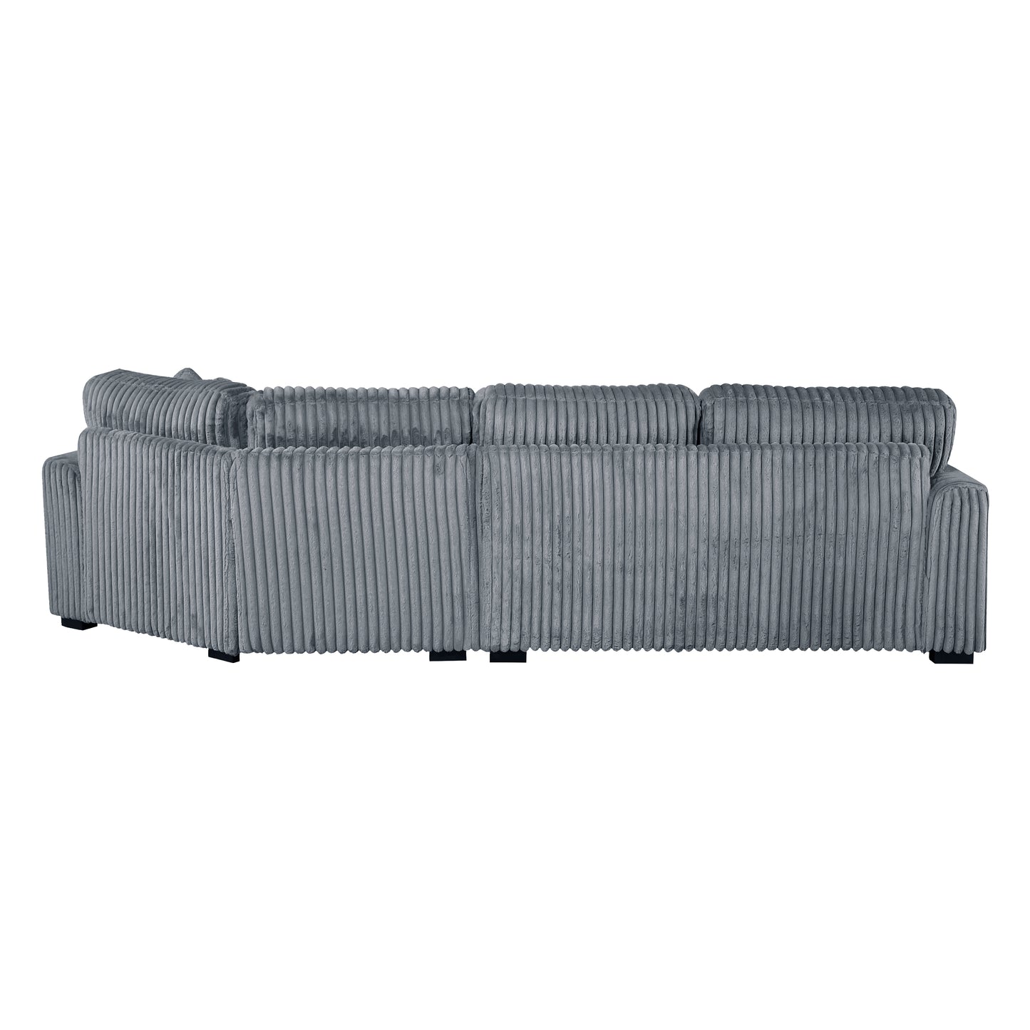 Homelegance 2-Piece Gray Sectional Sofa with Right Cuddler 9623GY-22LRU