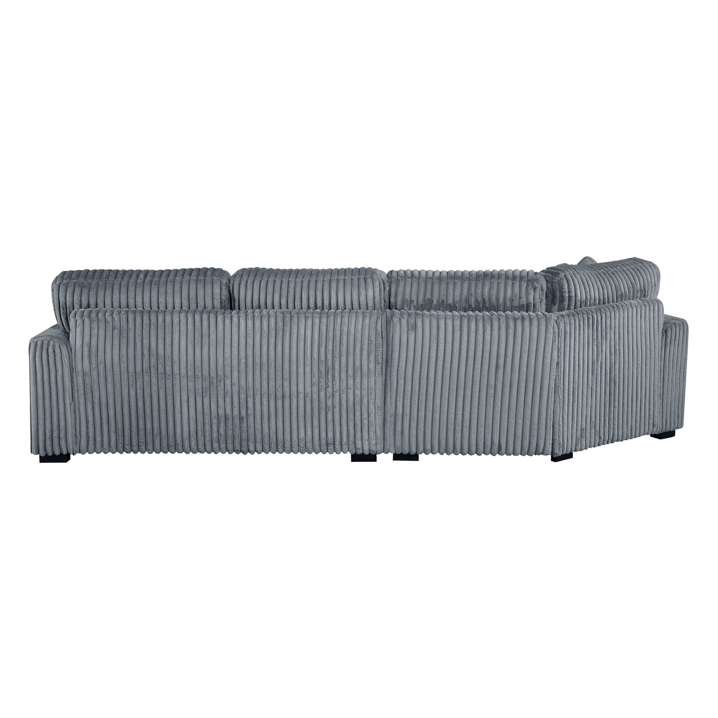 Homelegance Gray 2-Piece Sectional Sofa with Left Cuddler for Ultimate Comfort 9623GY-2LU2R